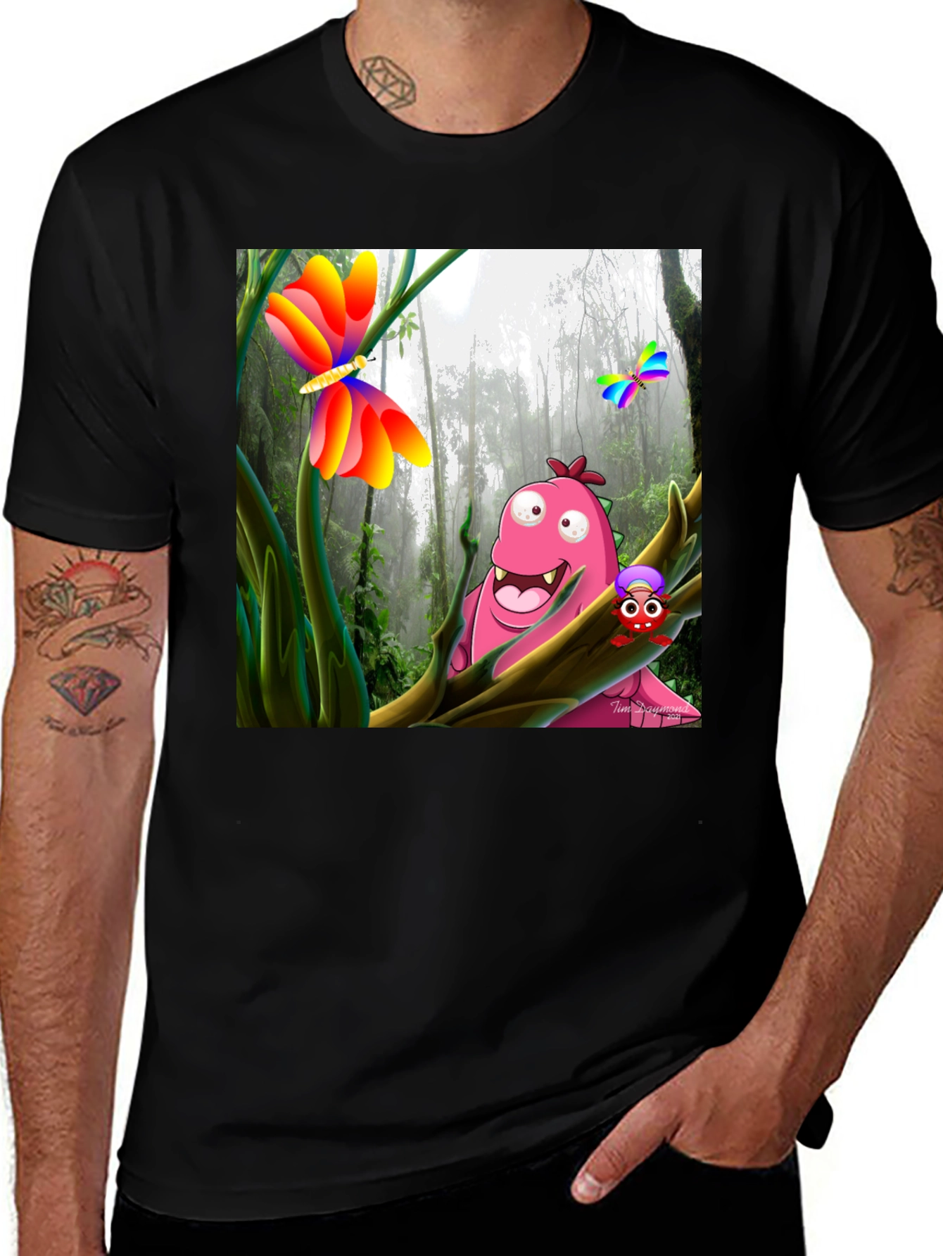 Variant 24 of Cartoon Forest Creature Graphic Tee