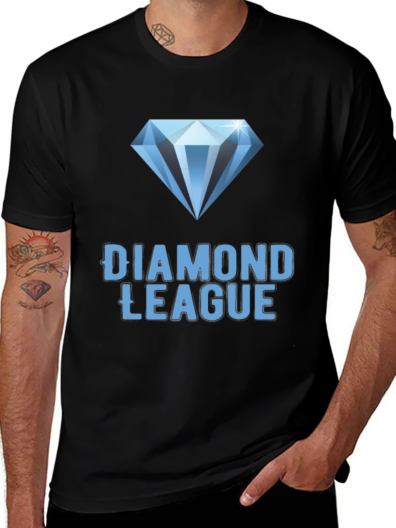Diamond League Graphic Tee - Stylish Black T-Shirt
