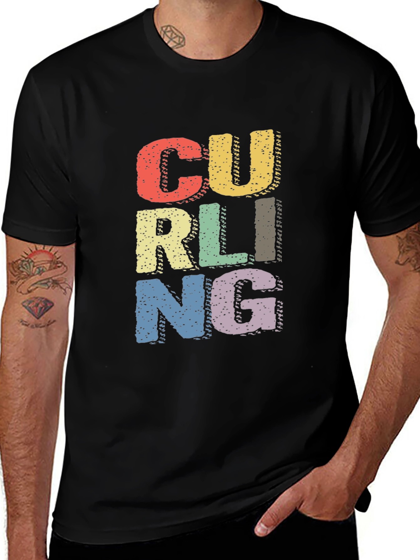 Variant 27 of Colorful Curling T-Shirt