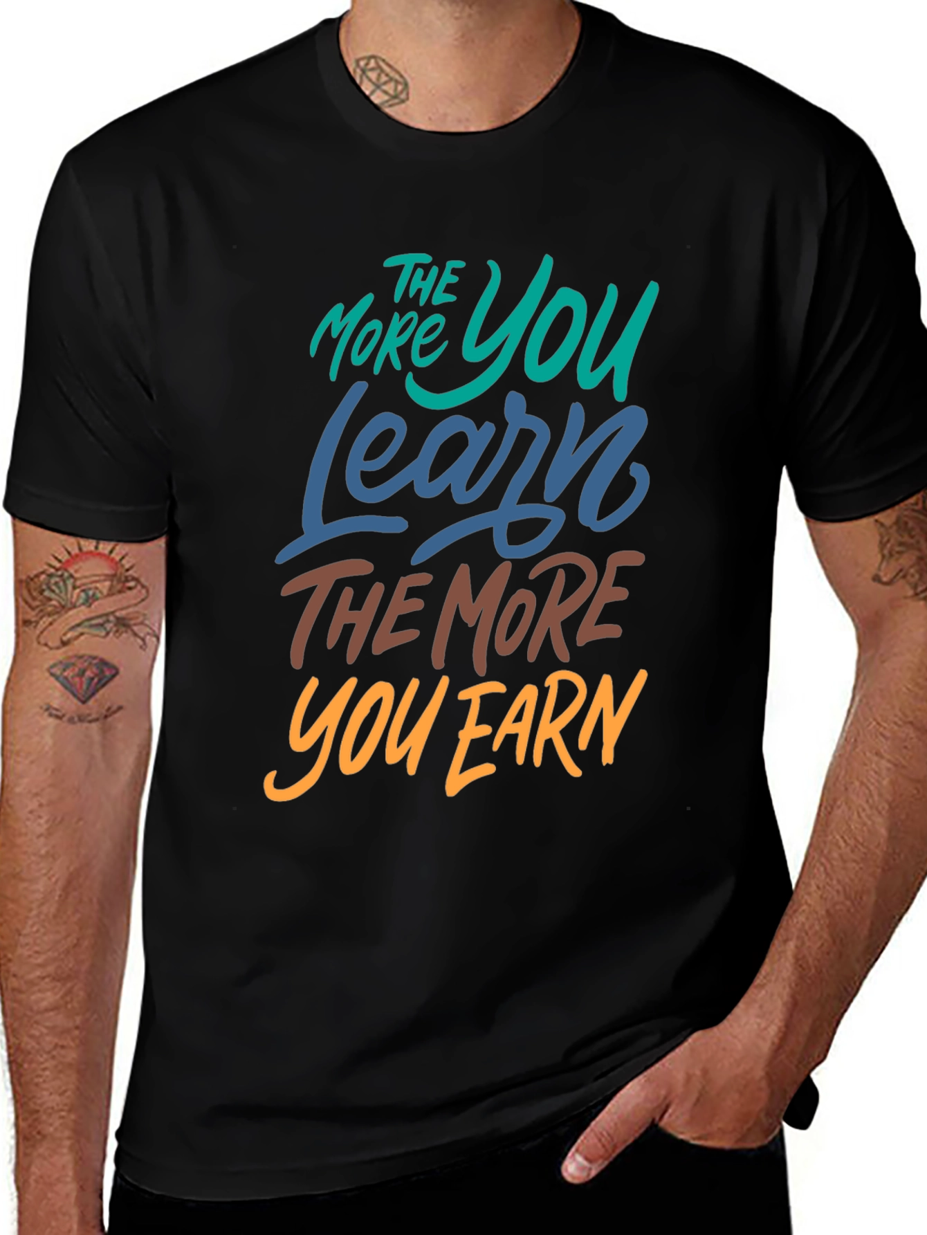 Variant 25 of Learn More Earn More Graphic Tee