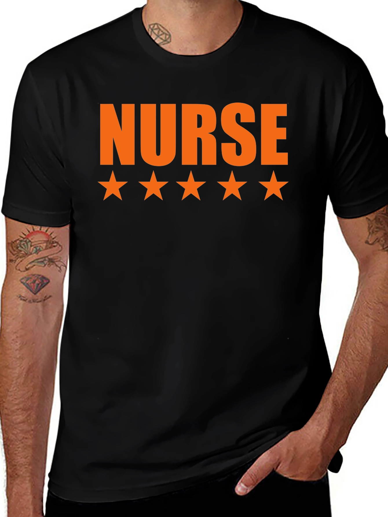 Variant 19 of Nurse Five Star Black T-Shirt
