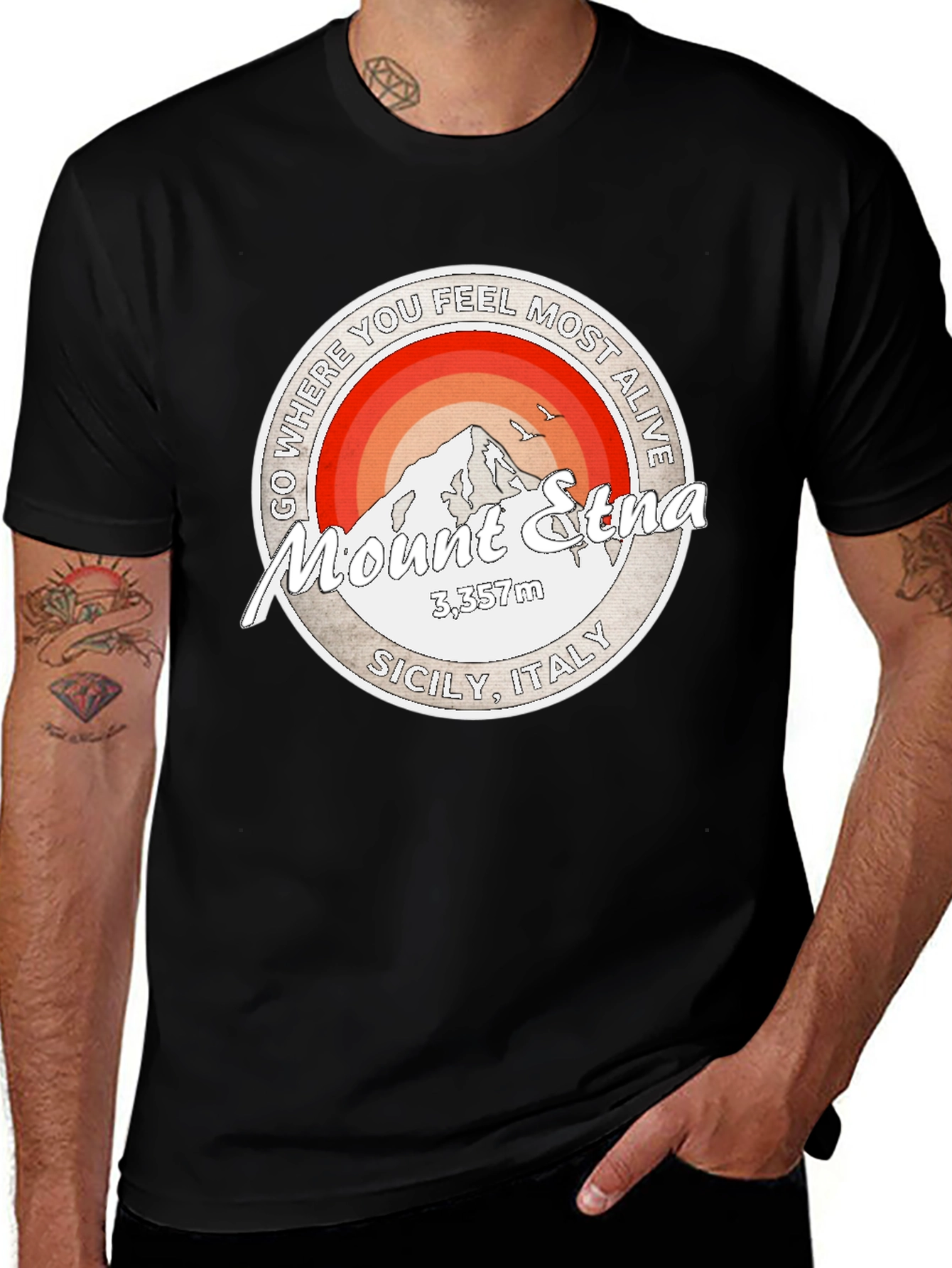 Variant 23 of Mount Etna Graphic T-Shirt - Adventure Ready