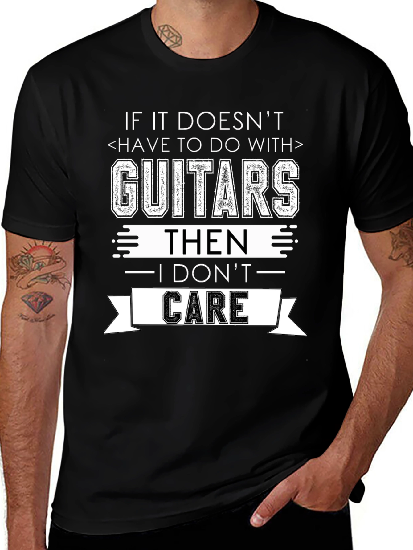 Variant 10 of Guitar Lover T-Shirt - If It Doesn't Have to Do With Guitars, I Don't Care