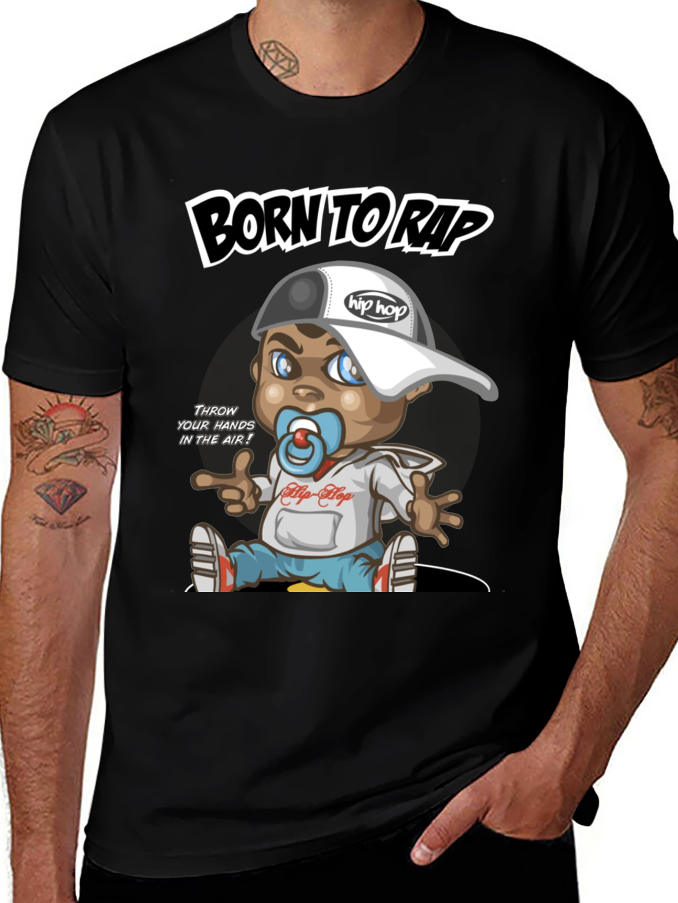Black Born to Rap Hip-Hop Baby T-Shirt main image