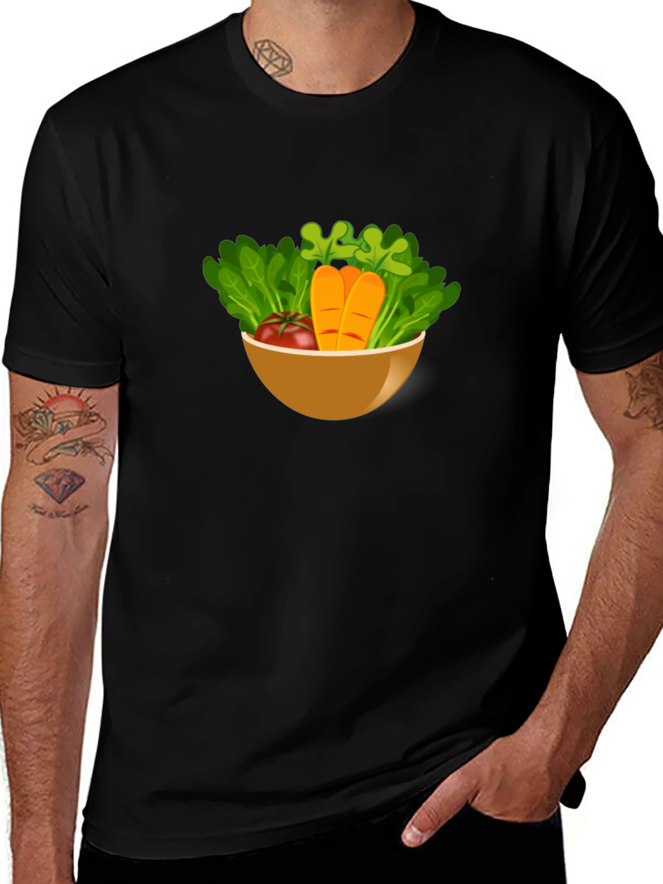 Salad Bowl Graphic Tee - Healthy Eating Shirt