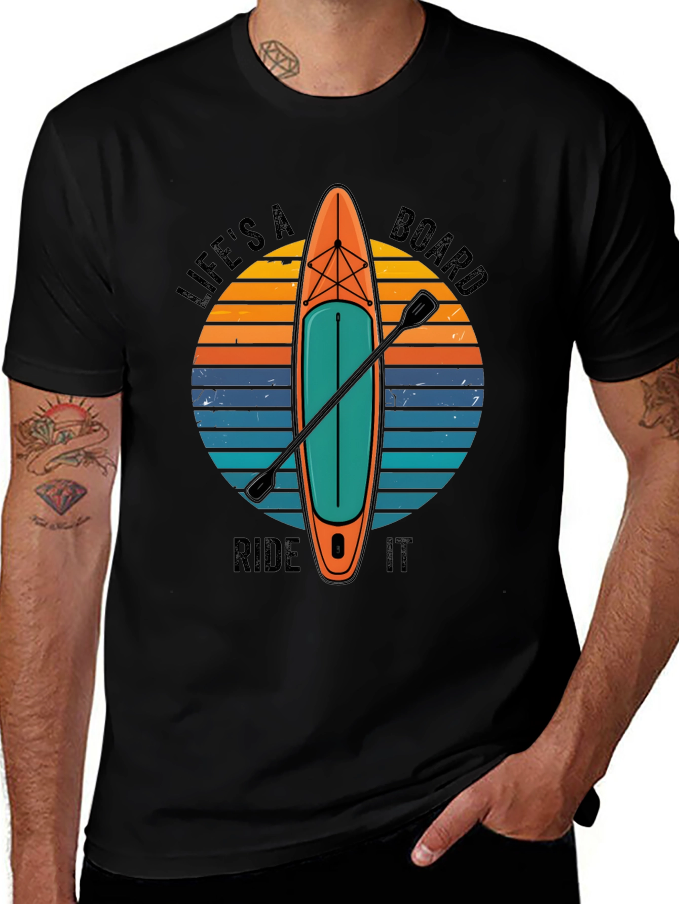 Black Life's a Board Ride It T-Shirt main image