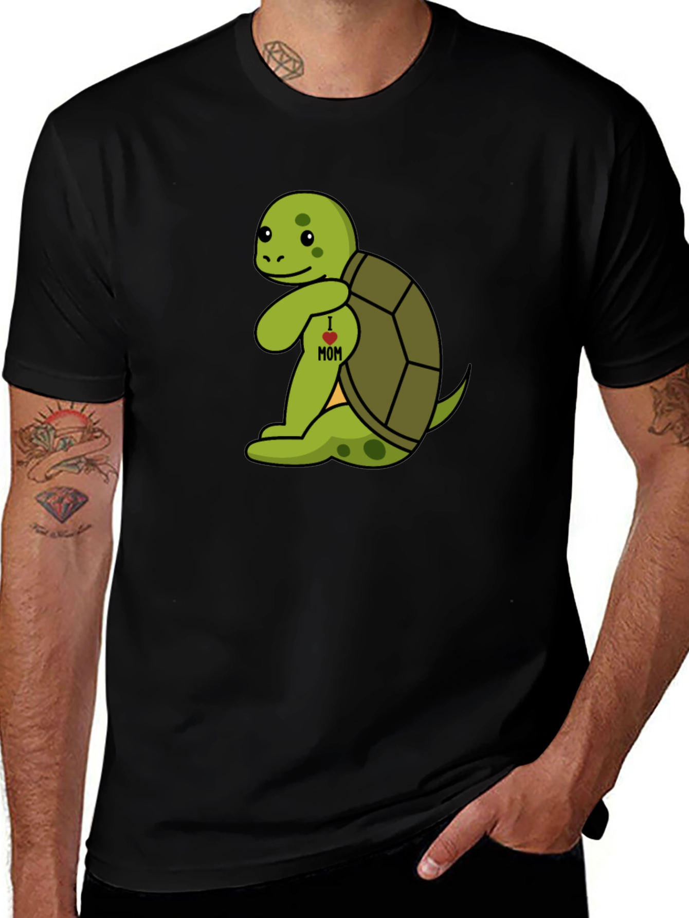 Variant 2 of Turtle I Heart Mom Tattoo T-Shirt