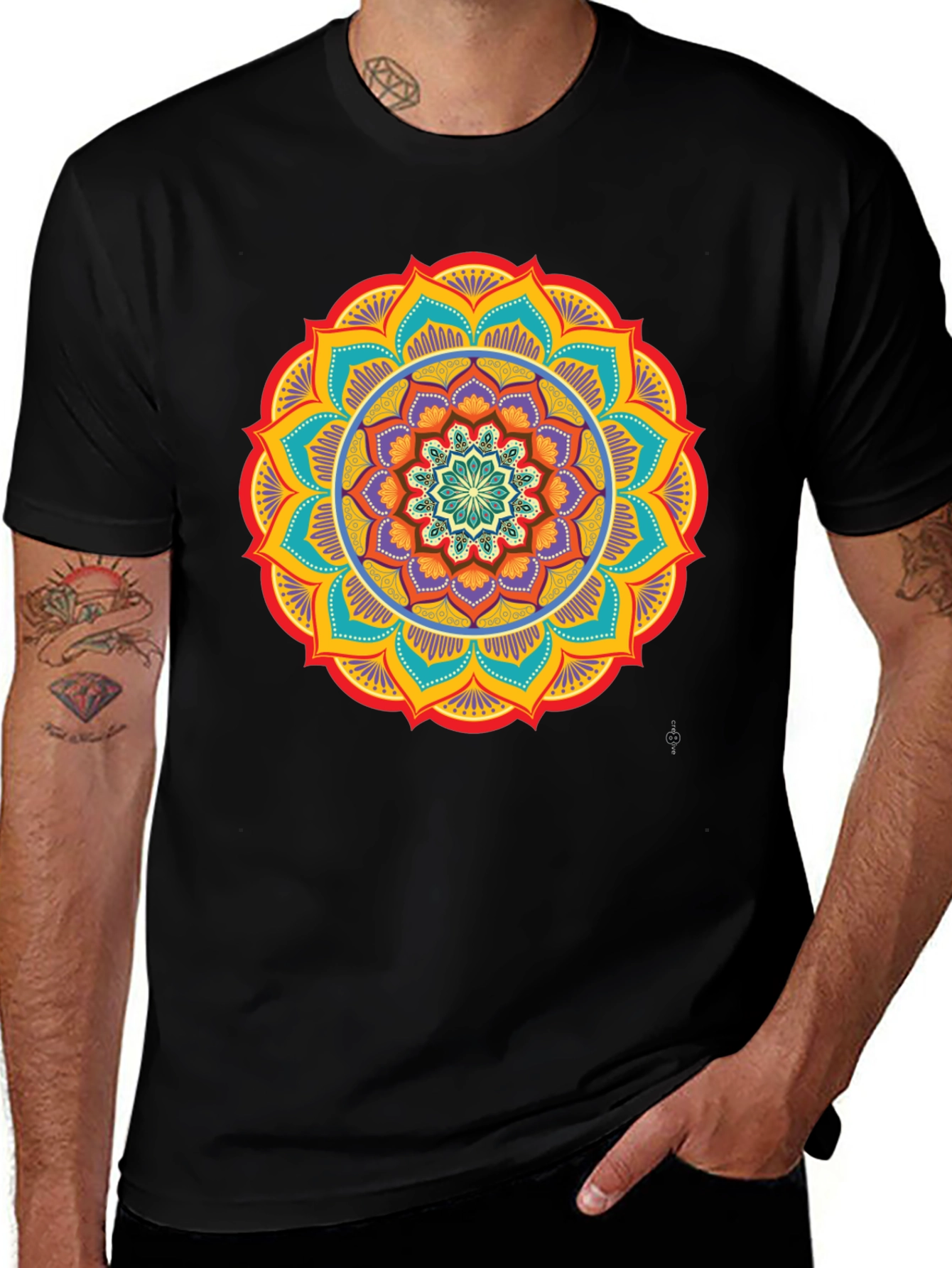 Variant 3 of Vibrant Mandala Graphic T-Shirt