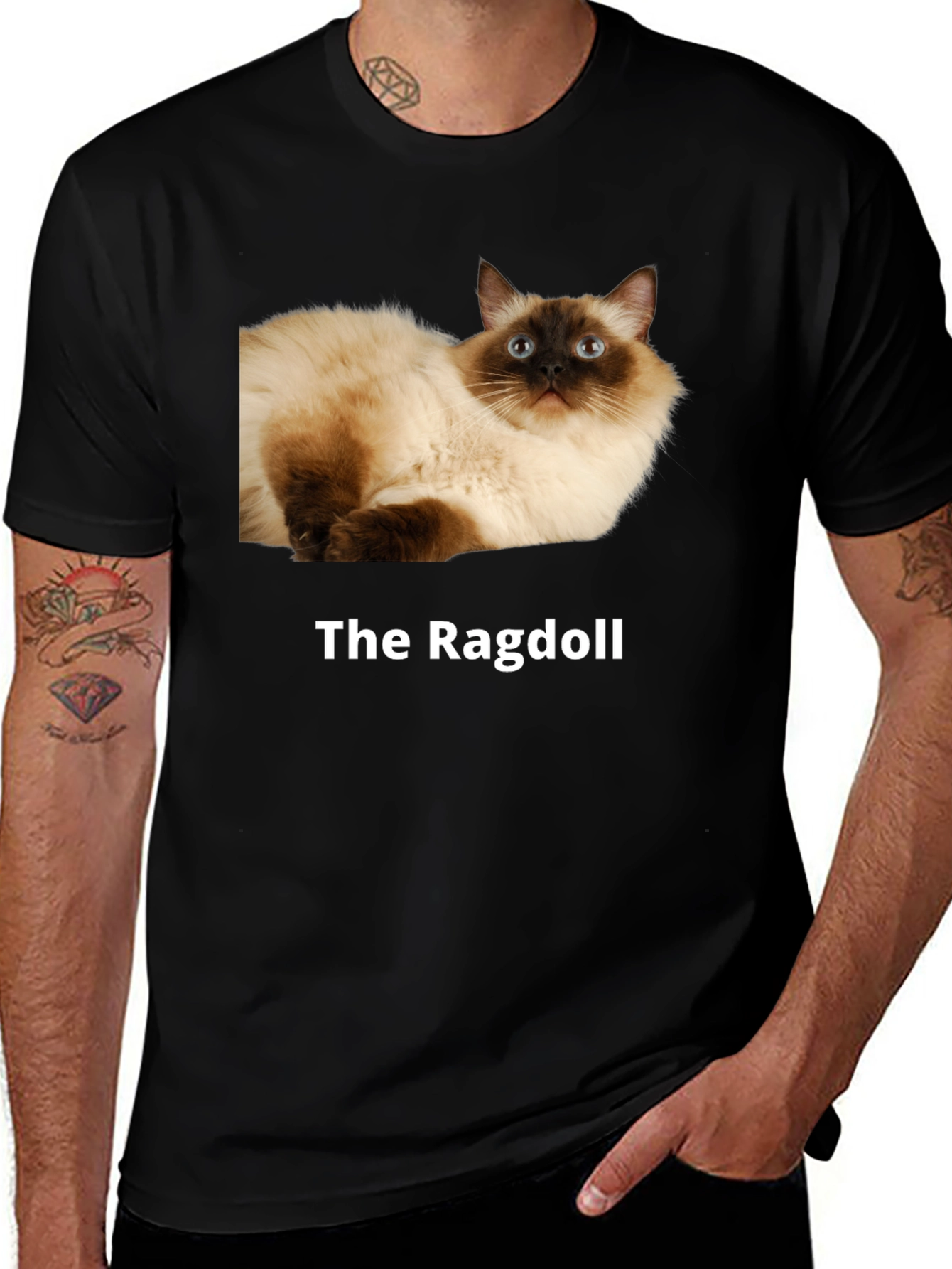 Variant 20 of Ragdoll Cat T-Shirt - Premium Cotton Blend