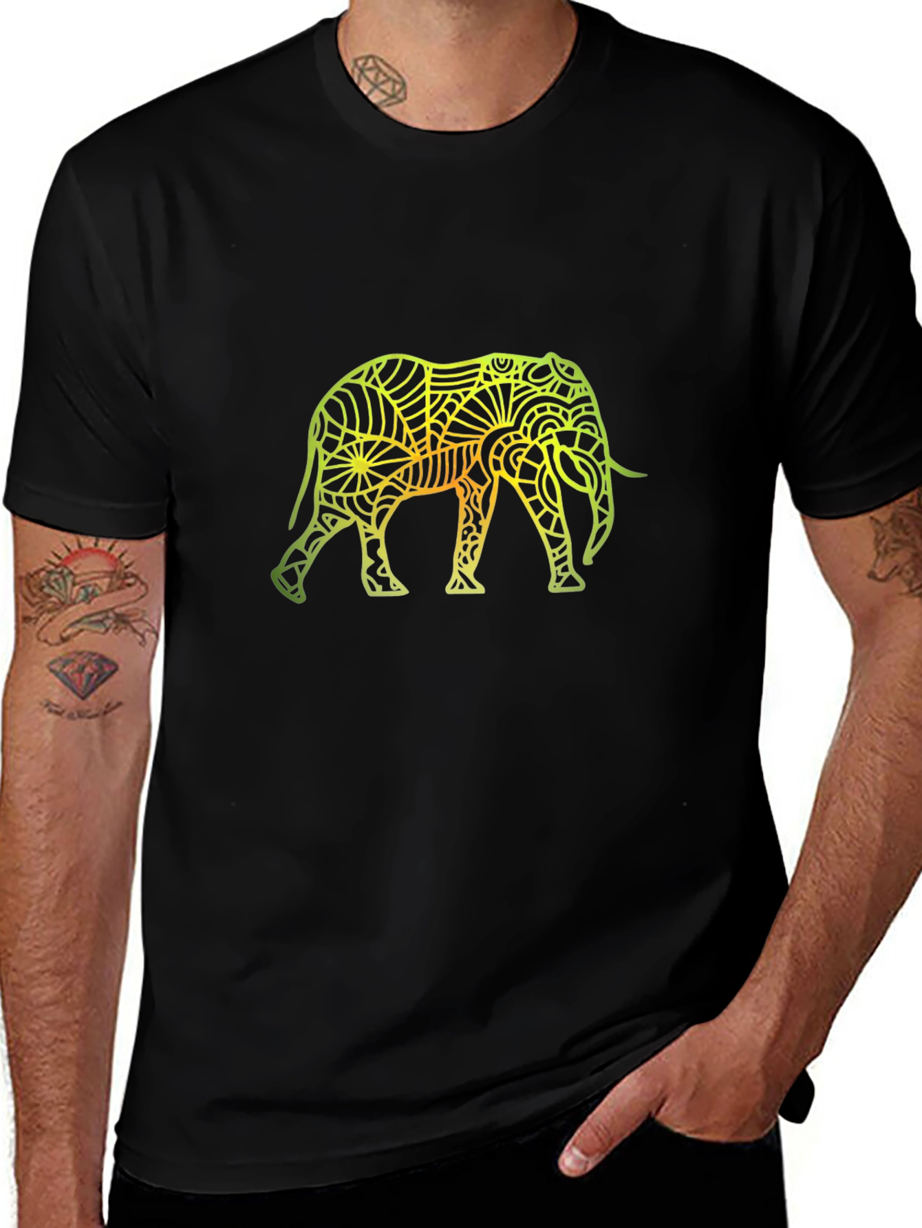 Variant 28 of Elephant Graphic T-Shirt - Stylish Men's Tee