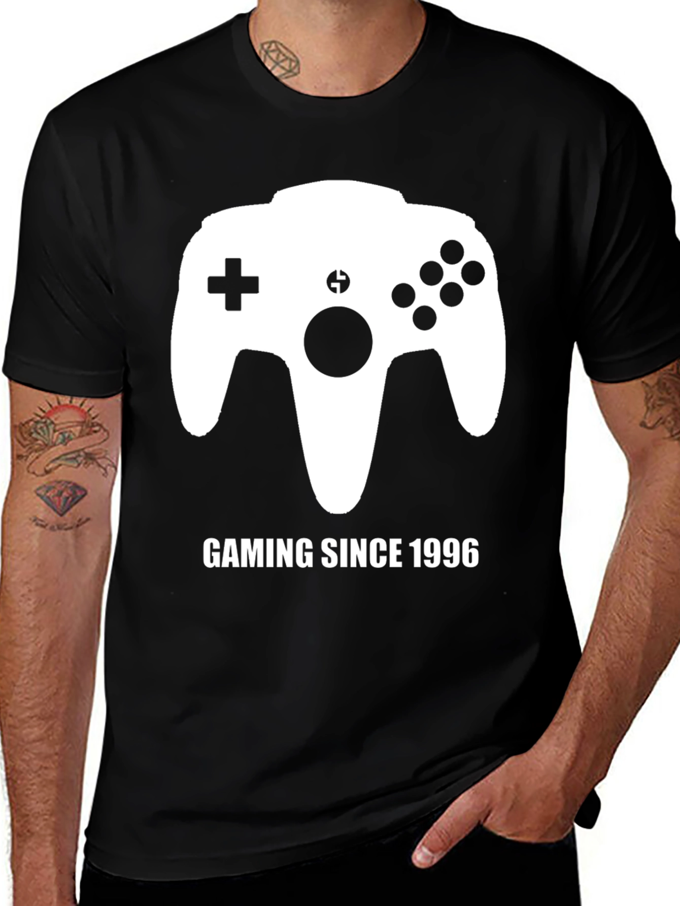 Gaming Since 1996 Graphic Tee - Black