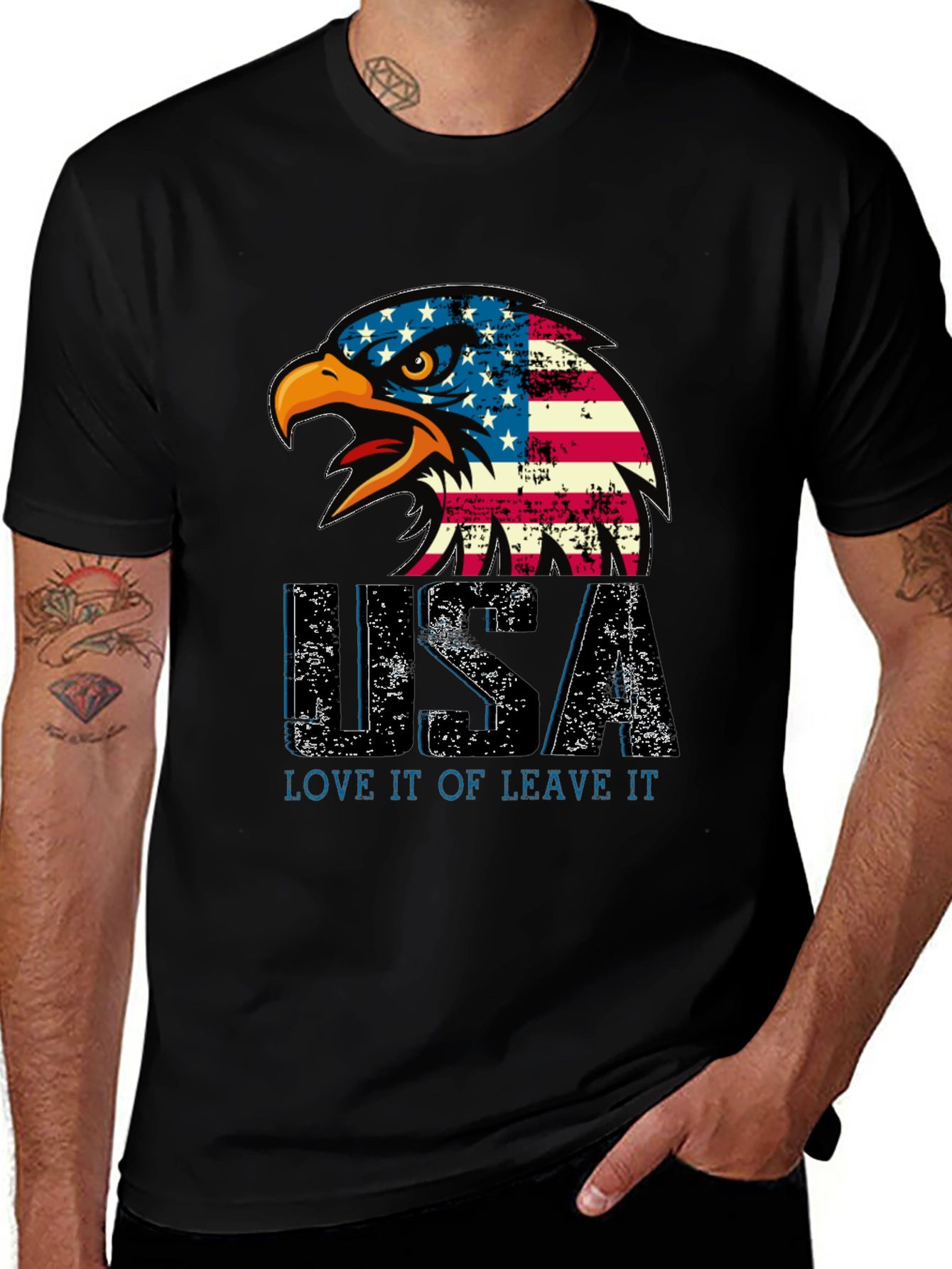 Variant 26 of USA Eagle Patriotic Graphic Tee