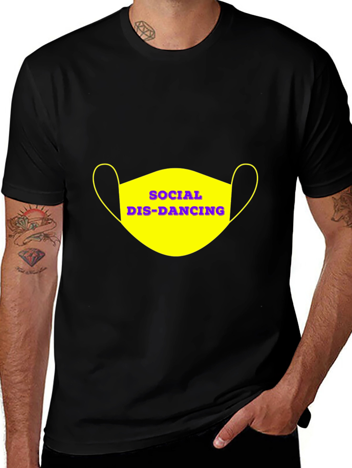 Variant 6 of Social Dis-Dancing Graphic Tee - Novelty T-Shirt