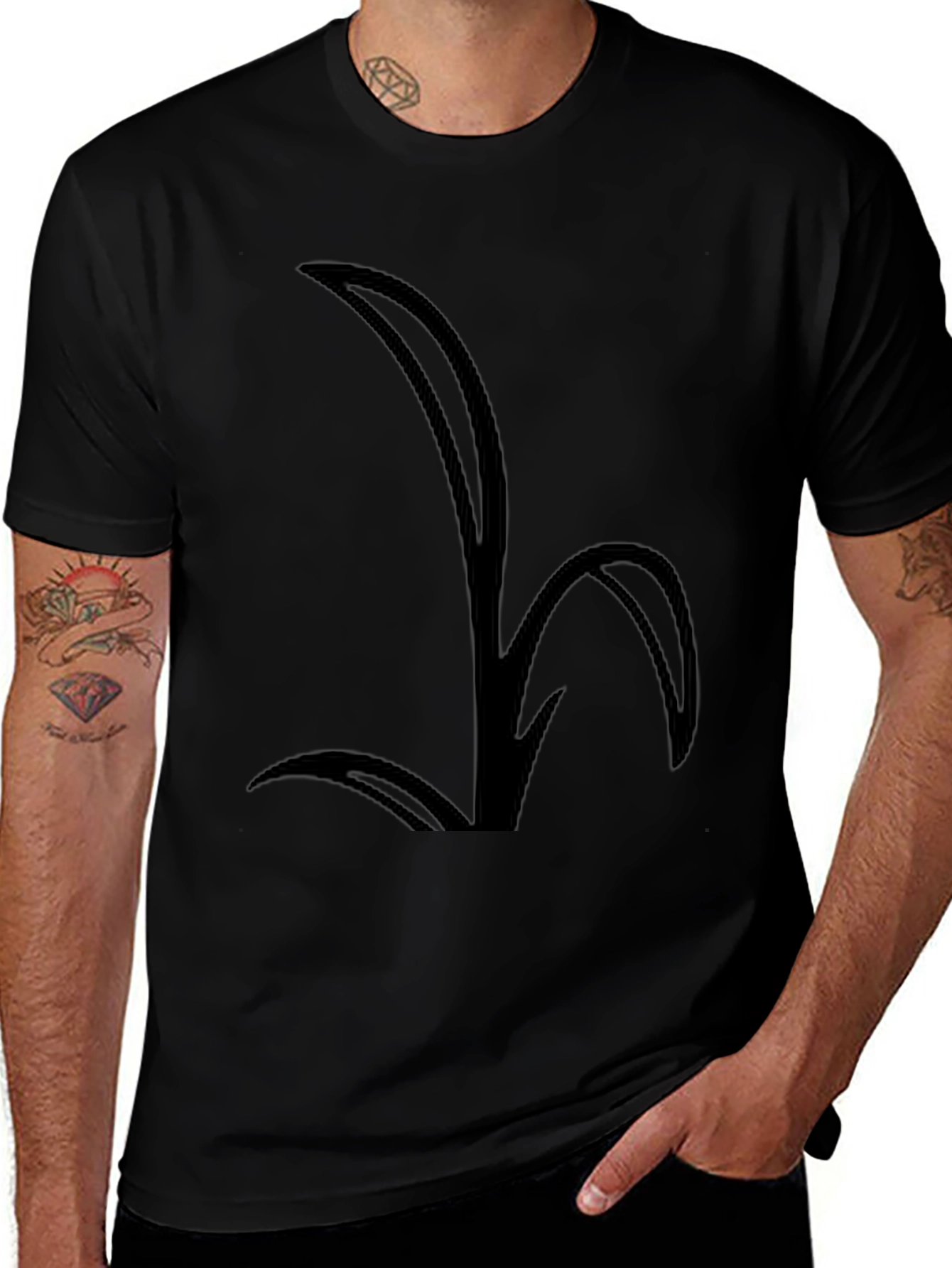 Variant 10 of Abstract Design Black T-Shirt