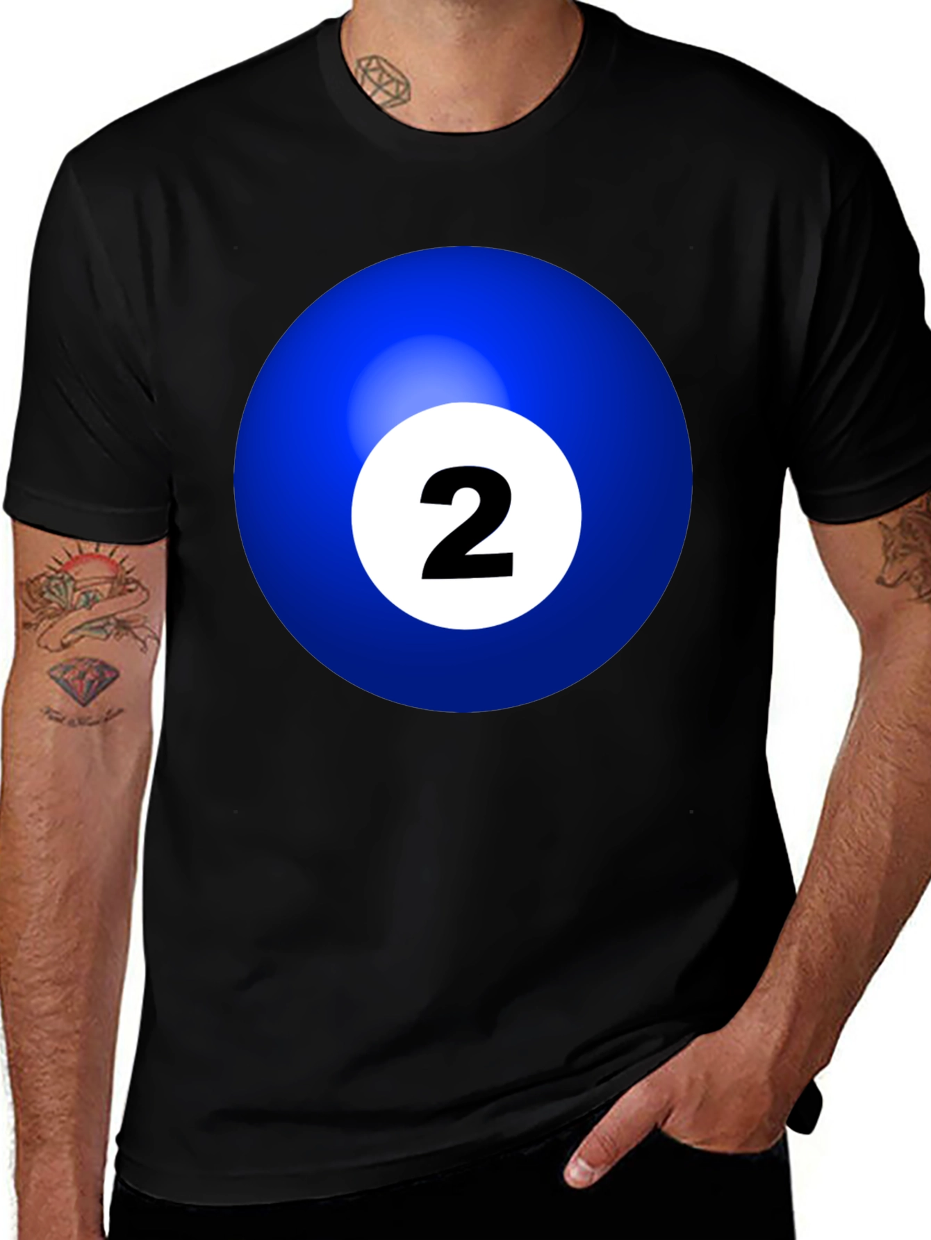 Variant 6 of Blue Billiard Ball #2 T-Shirt
