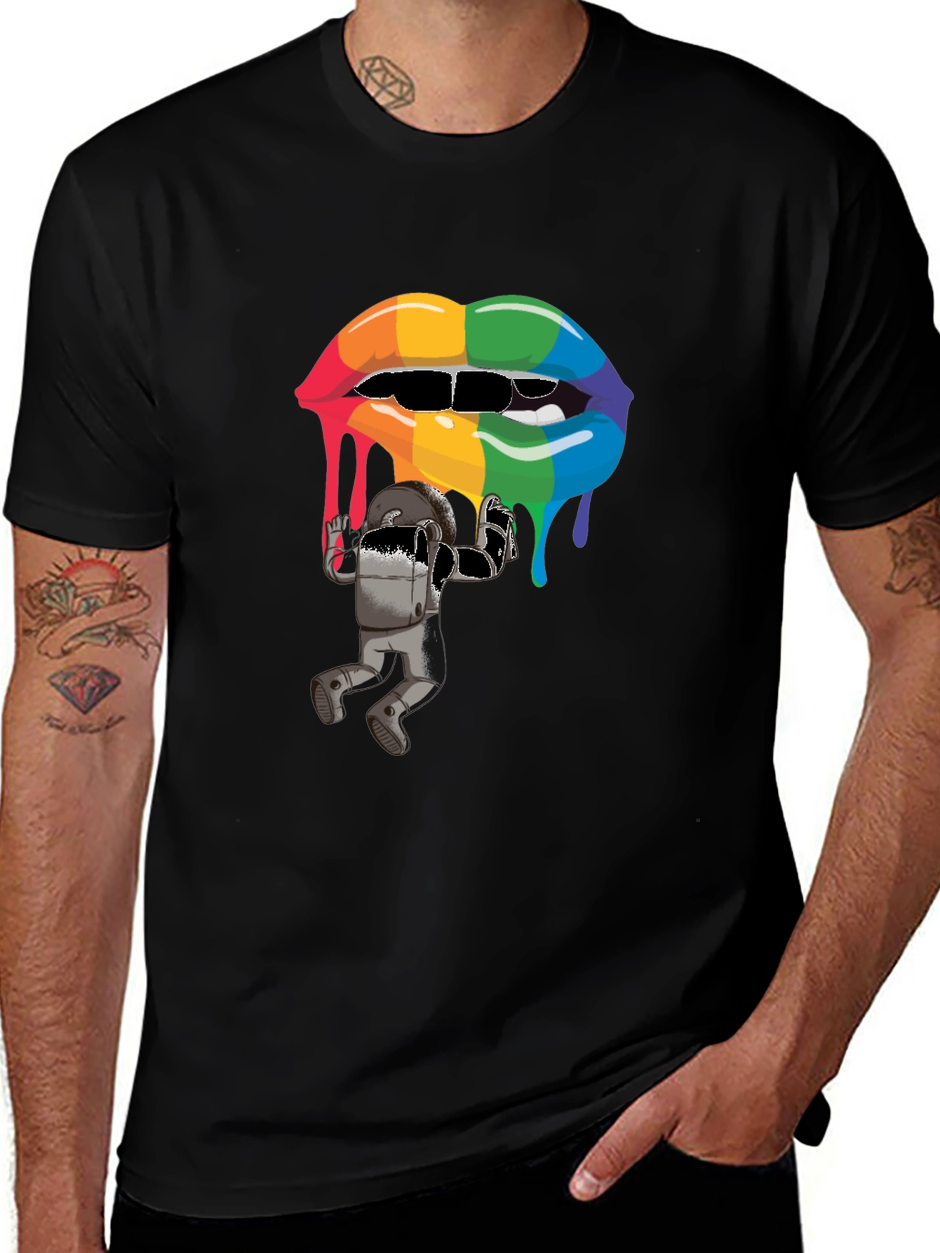 Variant 3 of Rainbow Lips Graphic T-Shirt