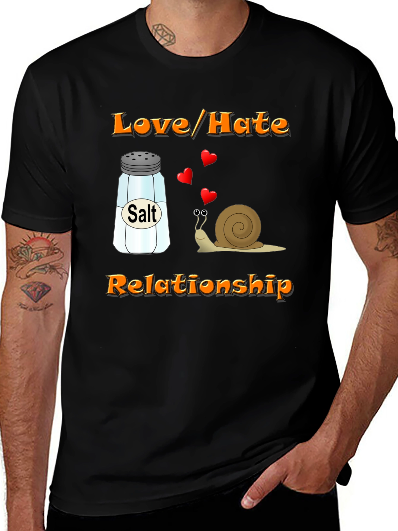 Variant 19 of Love Hate Salt Snail Relationship T-Shirt