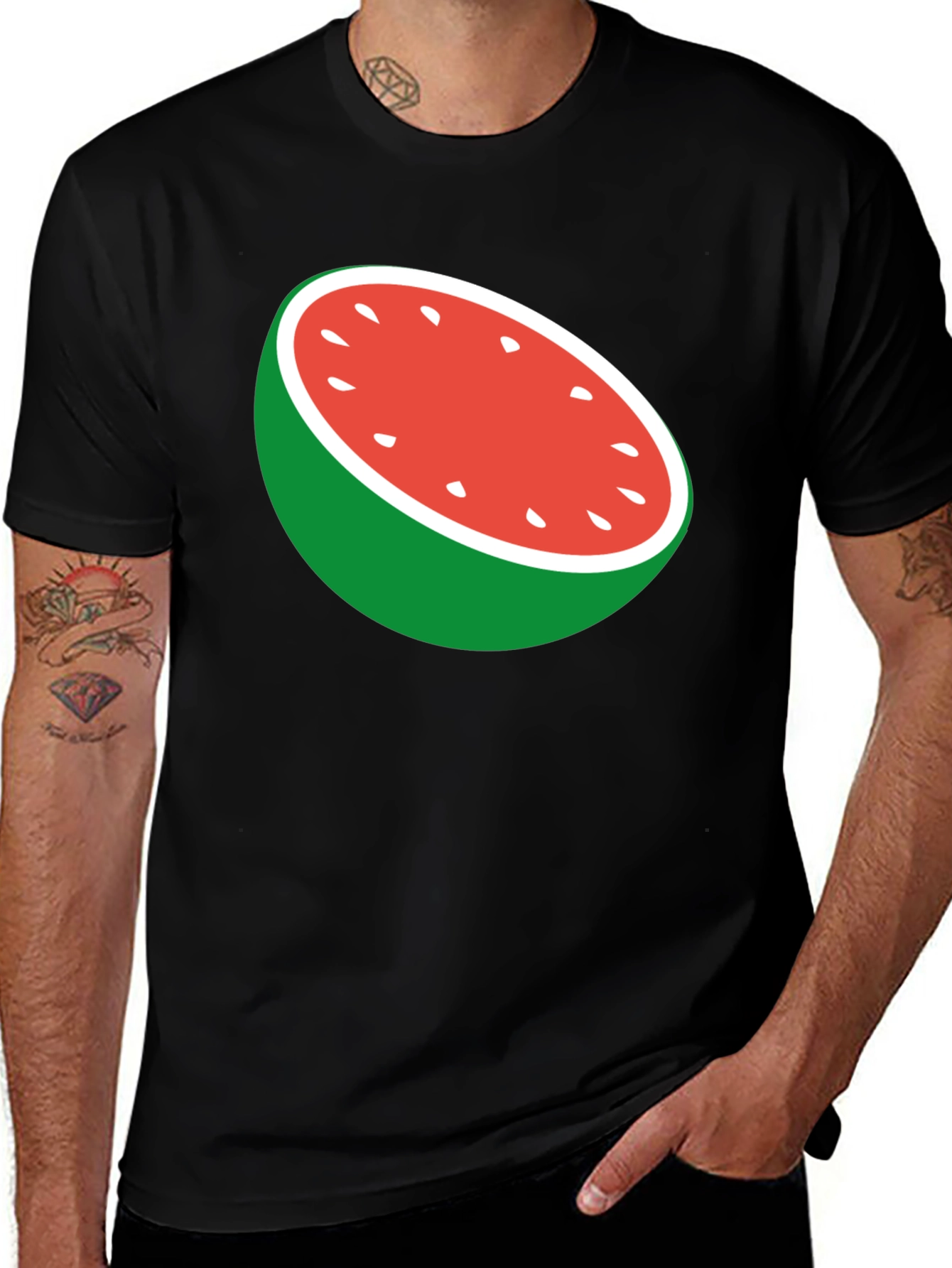Variant 5 of Watermelon Slice Graphic Tee - Summer Casual