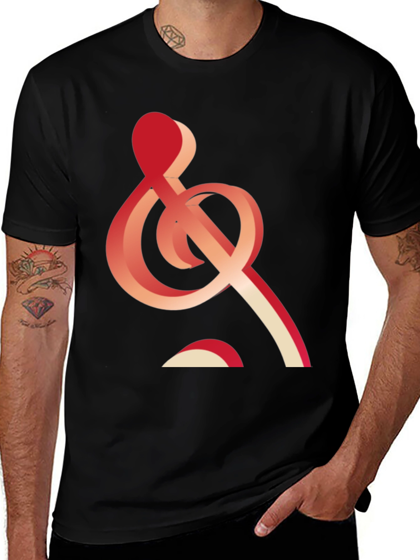 Variant 23 of Retro Music Note Graphic Tee - Stylish & Unique