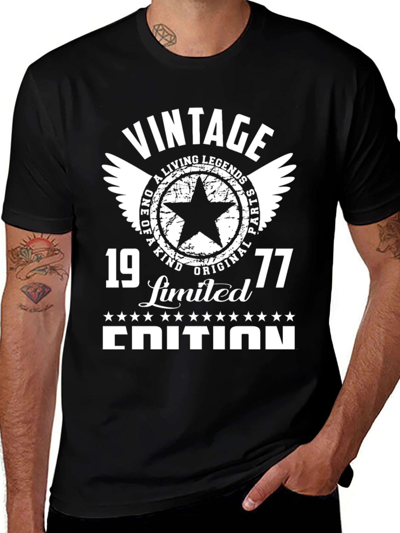 Variant 22 of Vintage 1977 Limited Edition Black T-Shirt
