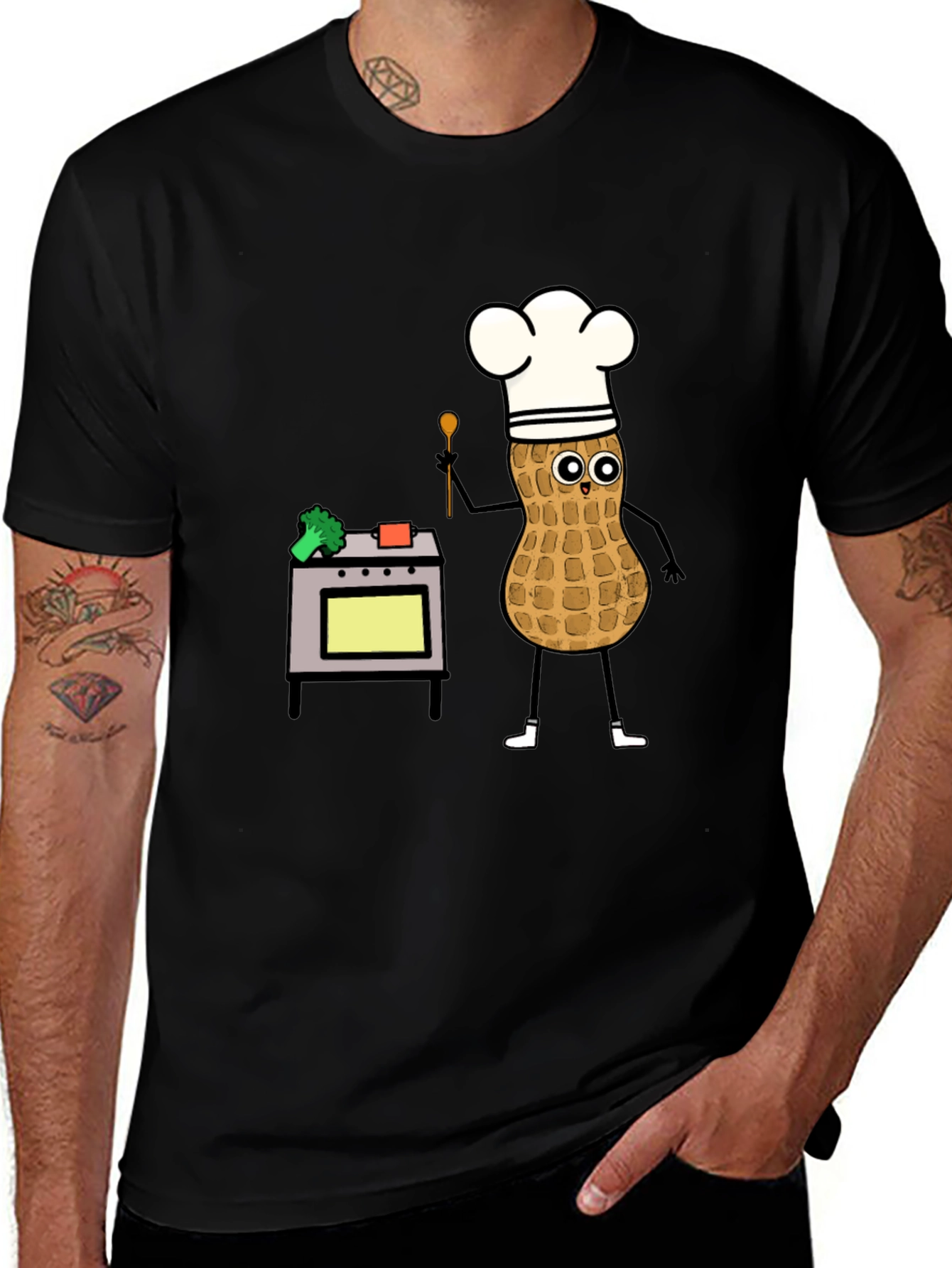 Chef Peanut T-Shirt: Funny Cartoon Cooking Tee