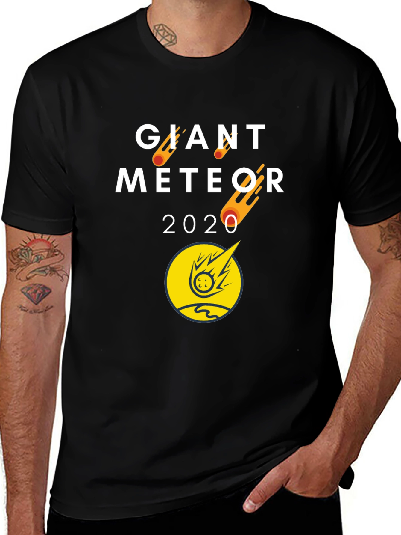 Variant 6 of Giant Meteor 2020 Black Graphic T-Shirt
