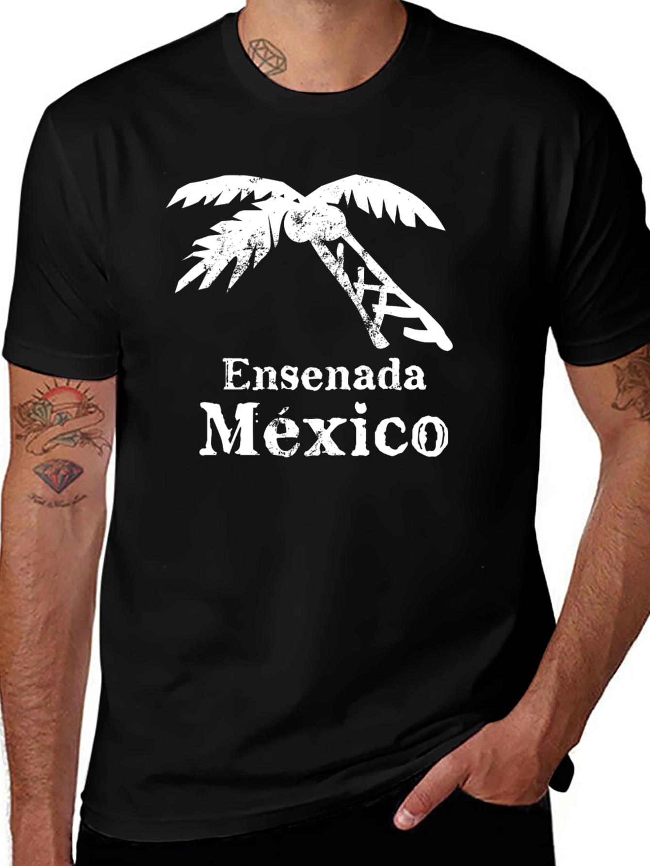 Variant 6 of Ensenada Mexico Palm Tree Graphic T-Shirt