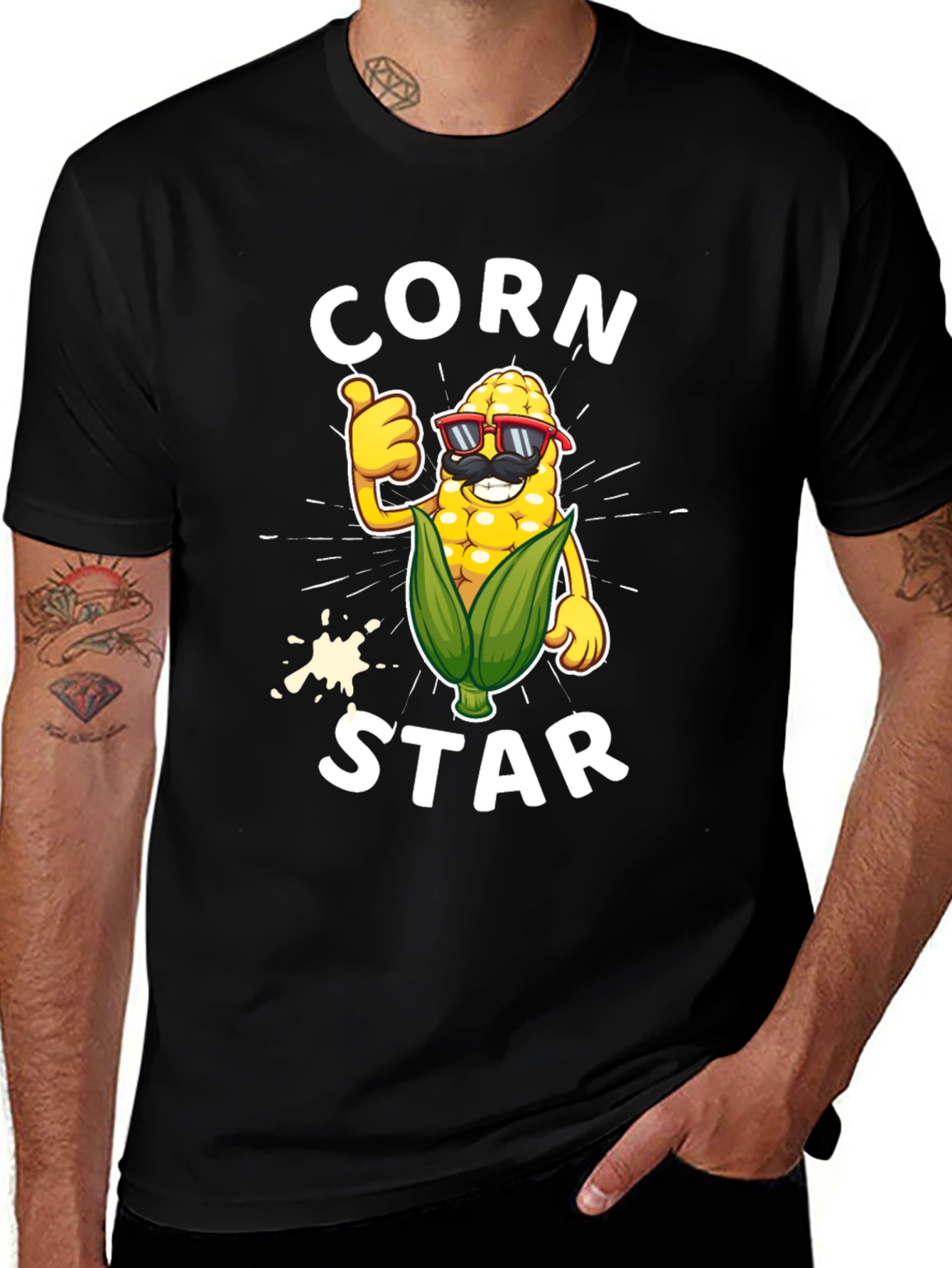 Variant 6 of Corn Star Graphic Tee - Novelty T-Shirt