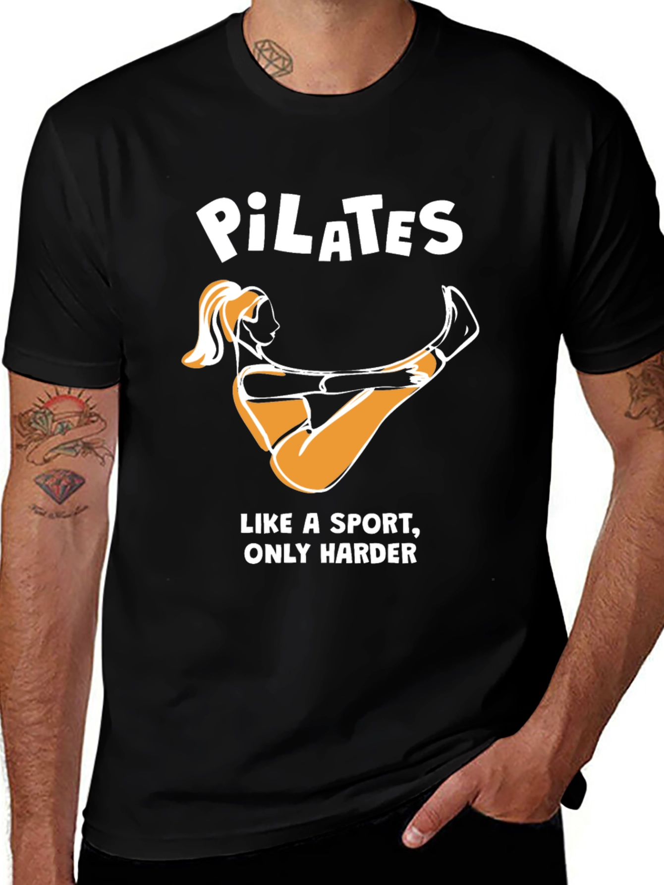 Pilates Like a Sport, Only Harder Funny T-Shirt