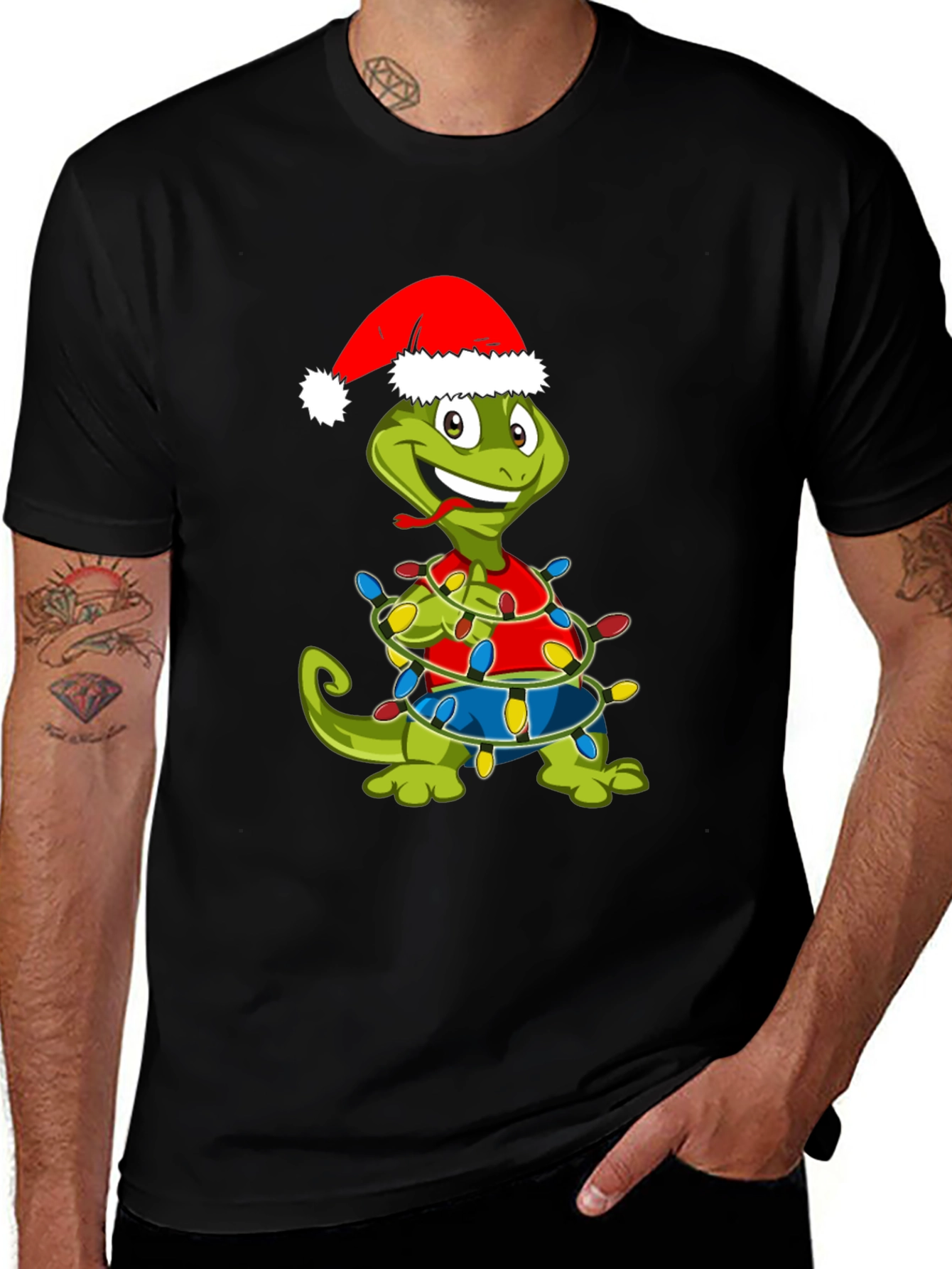 Variant 14 of Christmas Lizard T-Shirt - Holiday Animal Tee