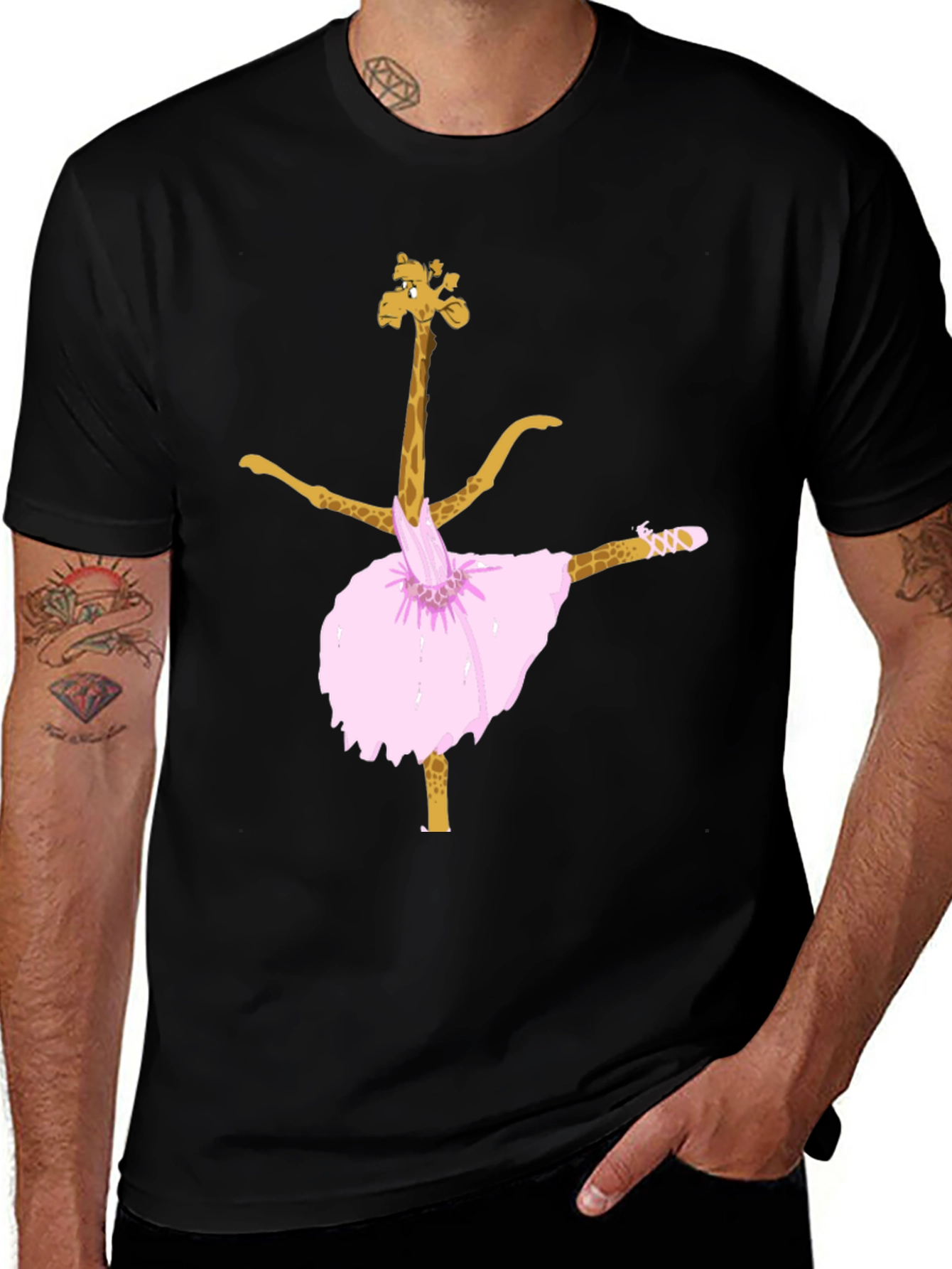 Variant 22 of Giraffe Ballerina Funny Graphic T-Shirt
