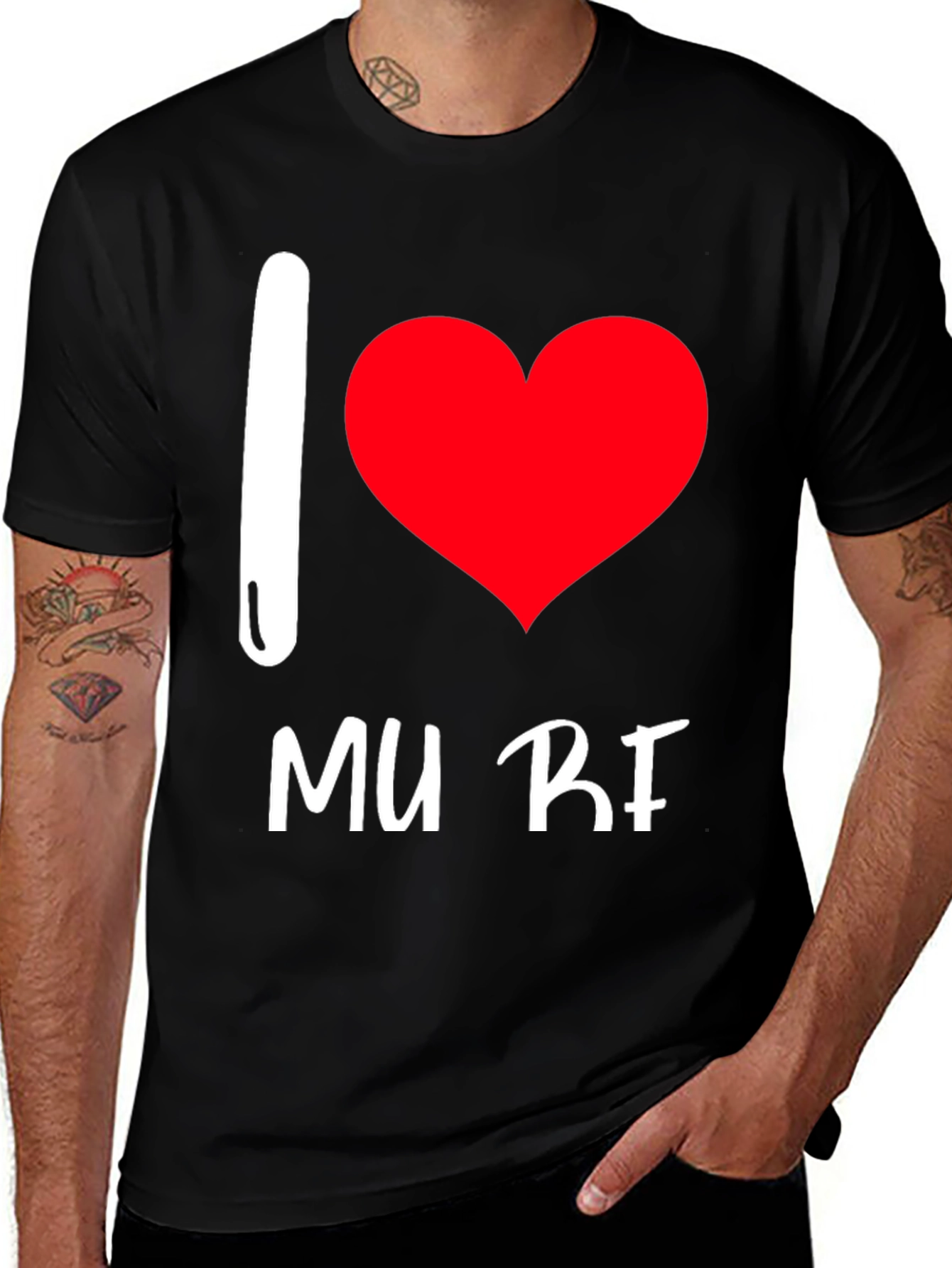 Variant 30 of I Heart MU R.I. T-Shirt - Black Graphic Tee