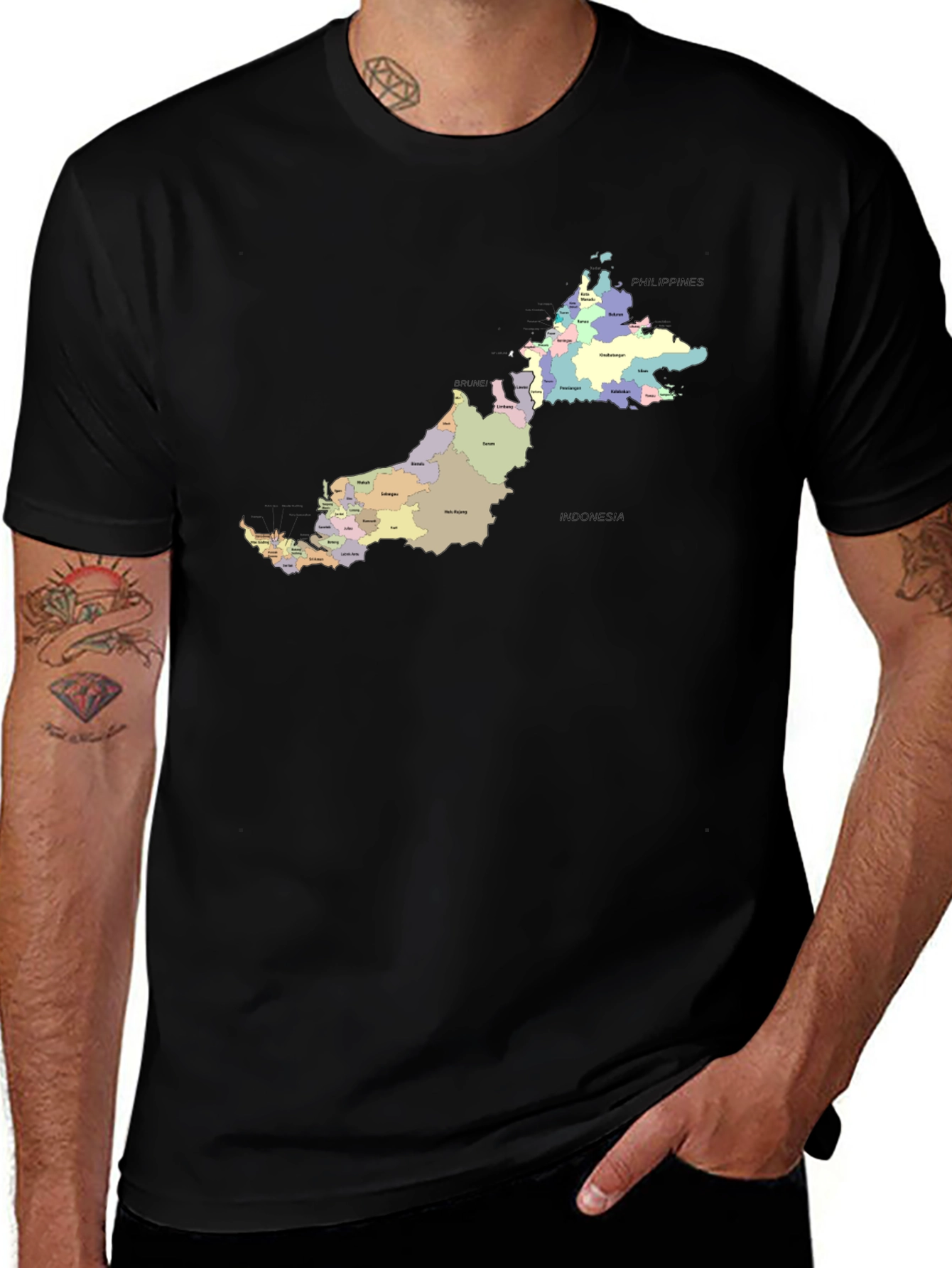 Malaysia Map T-Shirt - Geography Tee
