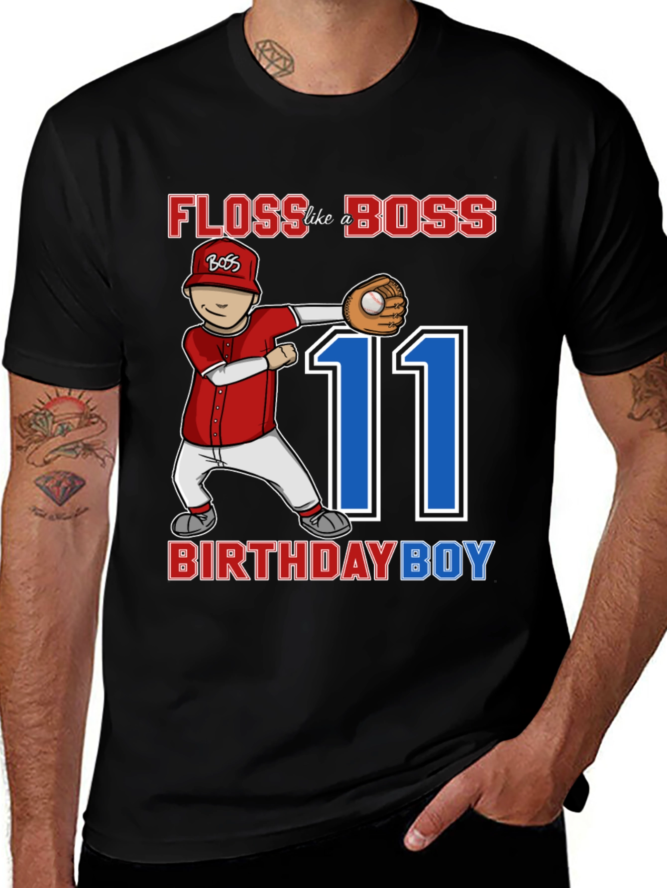 Variant 8 of Floss Like a Boss 11th Birthday Boy T-Shirt