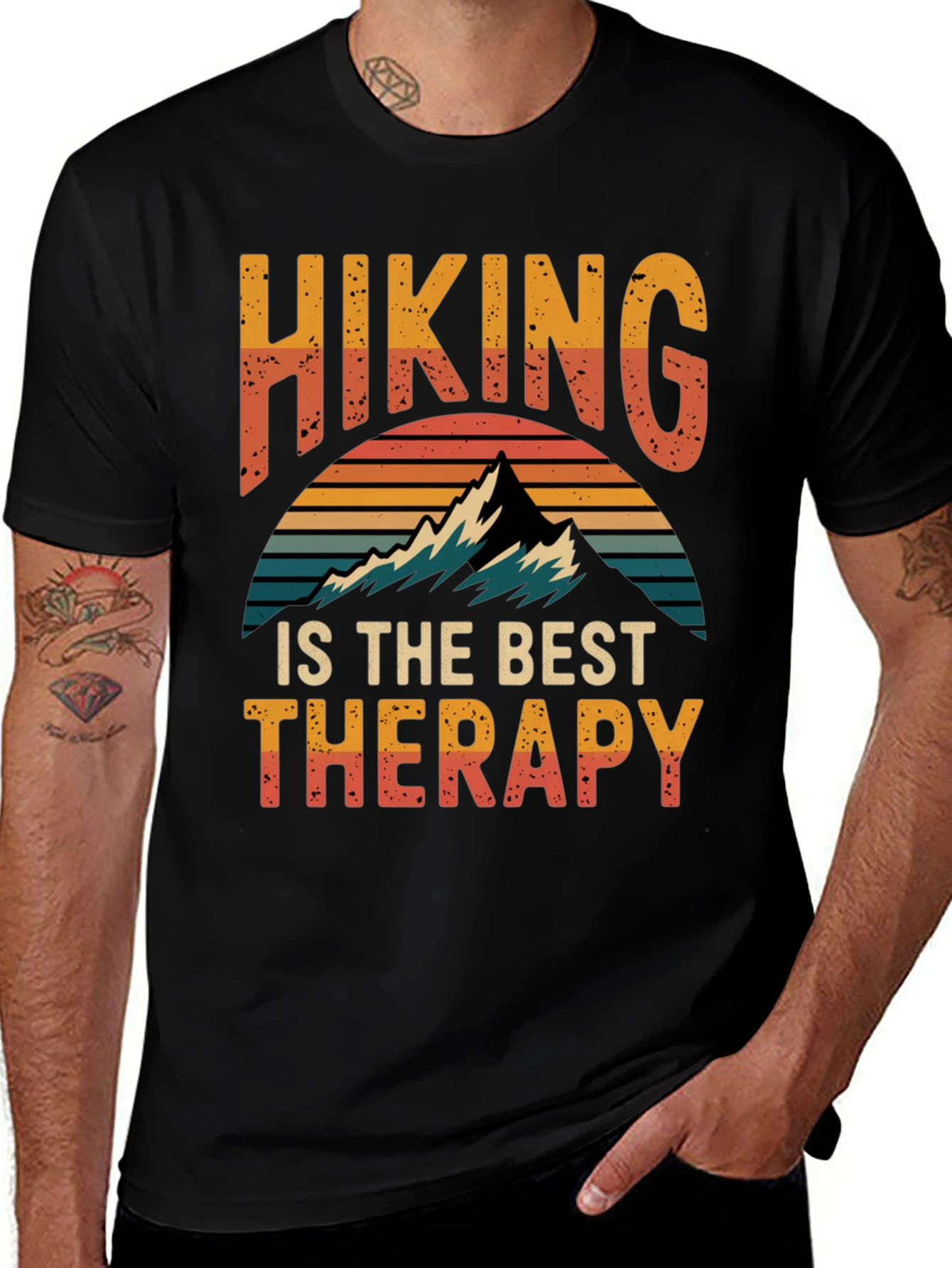 Variant 21 of Hiking Therapy T-Shirt - Mountain Adventure Tee