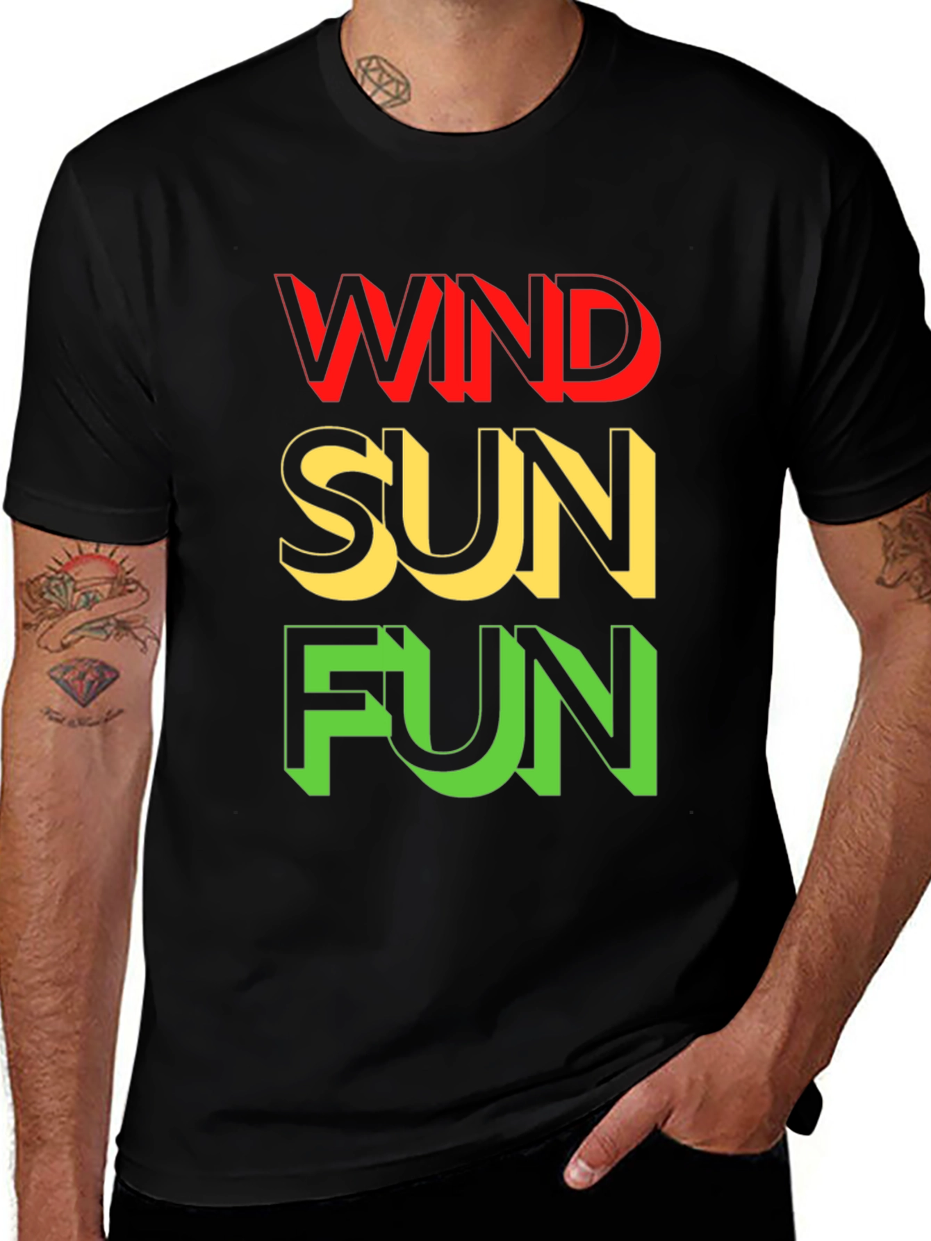 Variant 18 of Wind Sun Fun T-Shirt - Summer Vibes