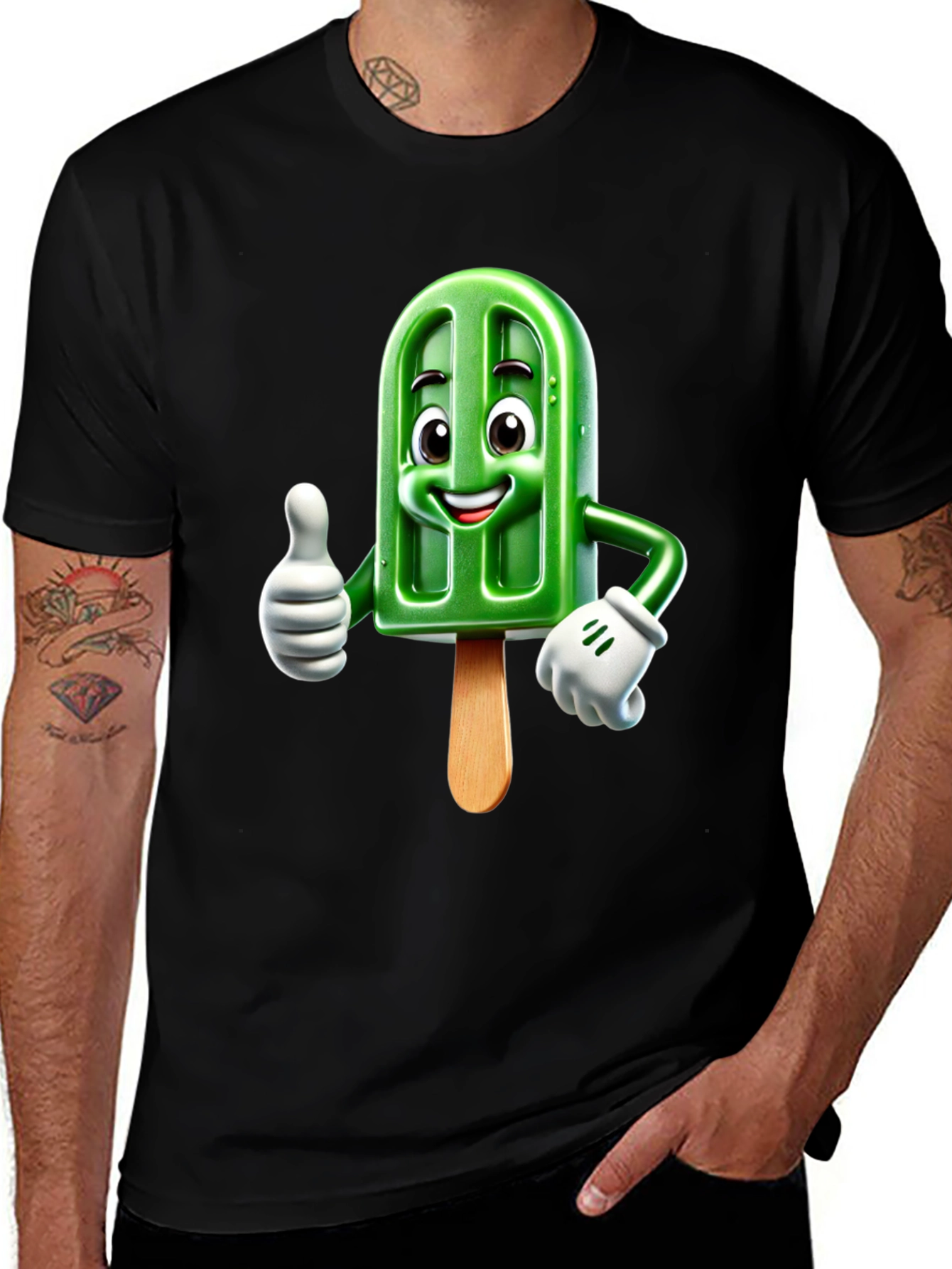 Variant 27 of Cool Cartoon Popsicle Graphic Tee