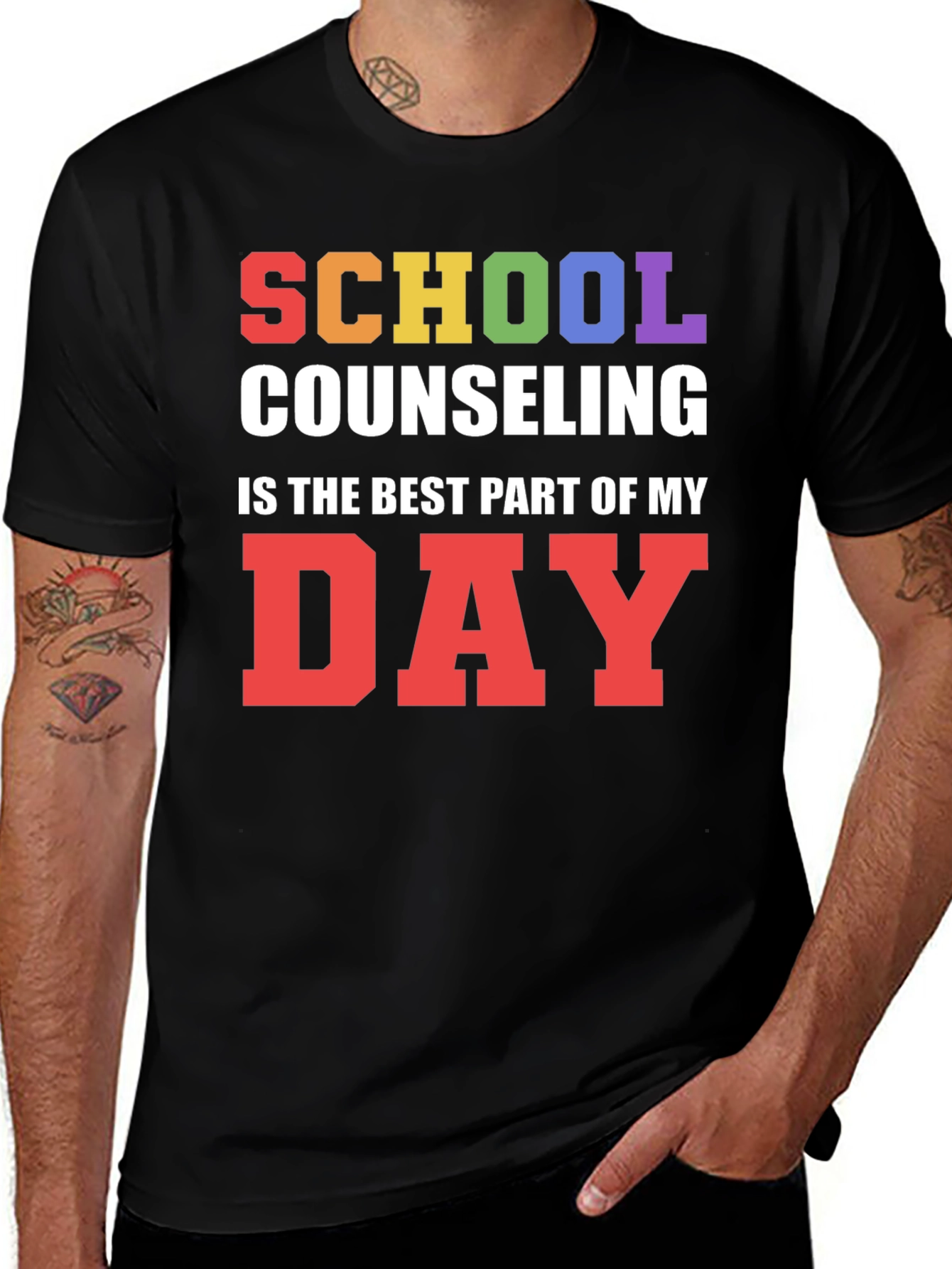 Black School Counseling T-Shirt: Best Part of My Day main image