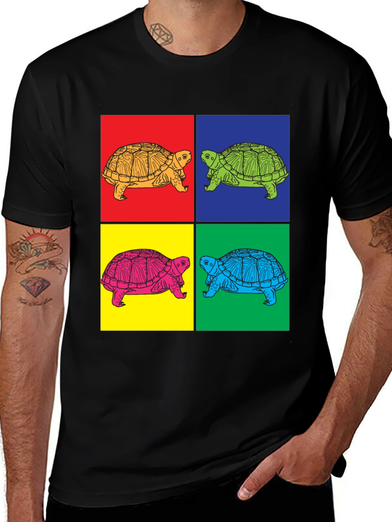 Variant 20 of Retro Turtle Pop Art Graphic T-Shirt