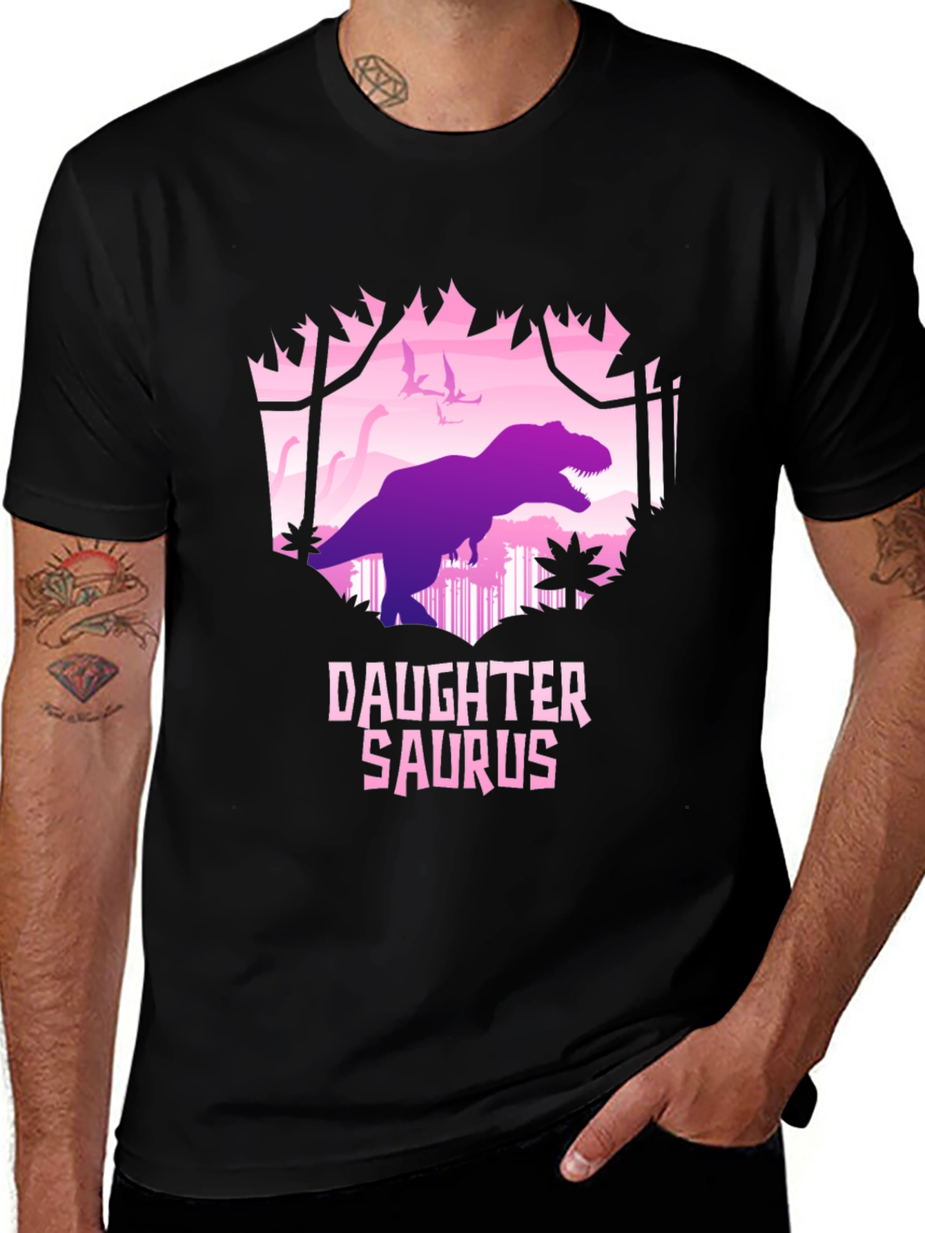 Daughter Saurus T-Shirt - Dinosaur Tee