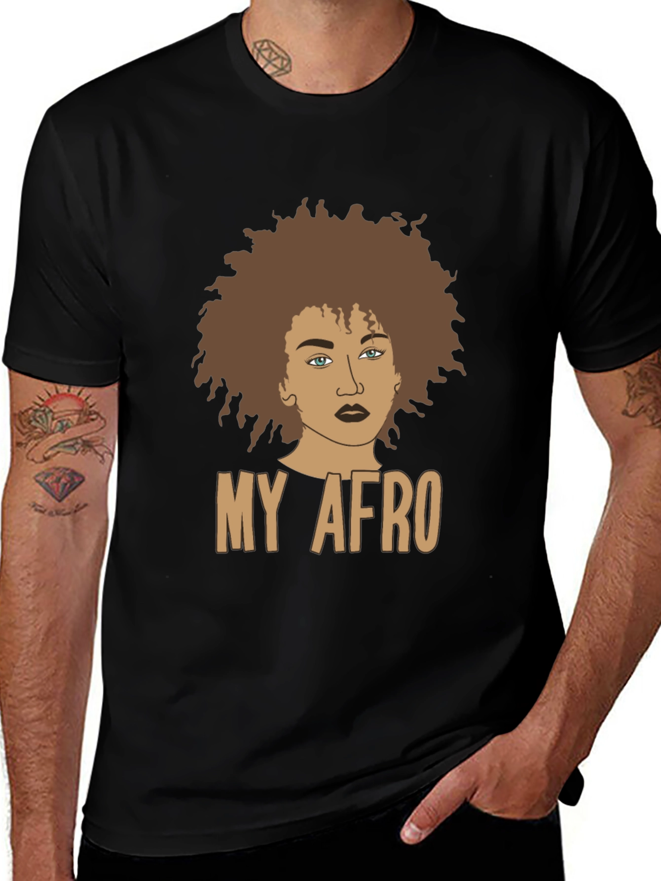 Variant 30 of Afro Pride Tee - Black Unisex T-Shirt