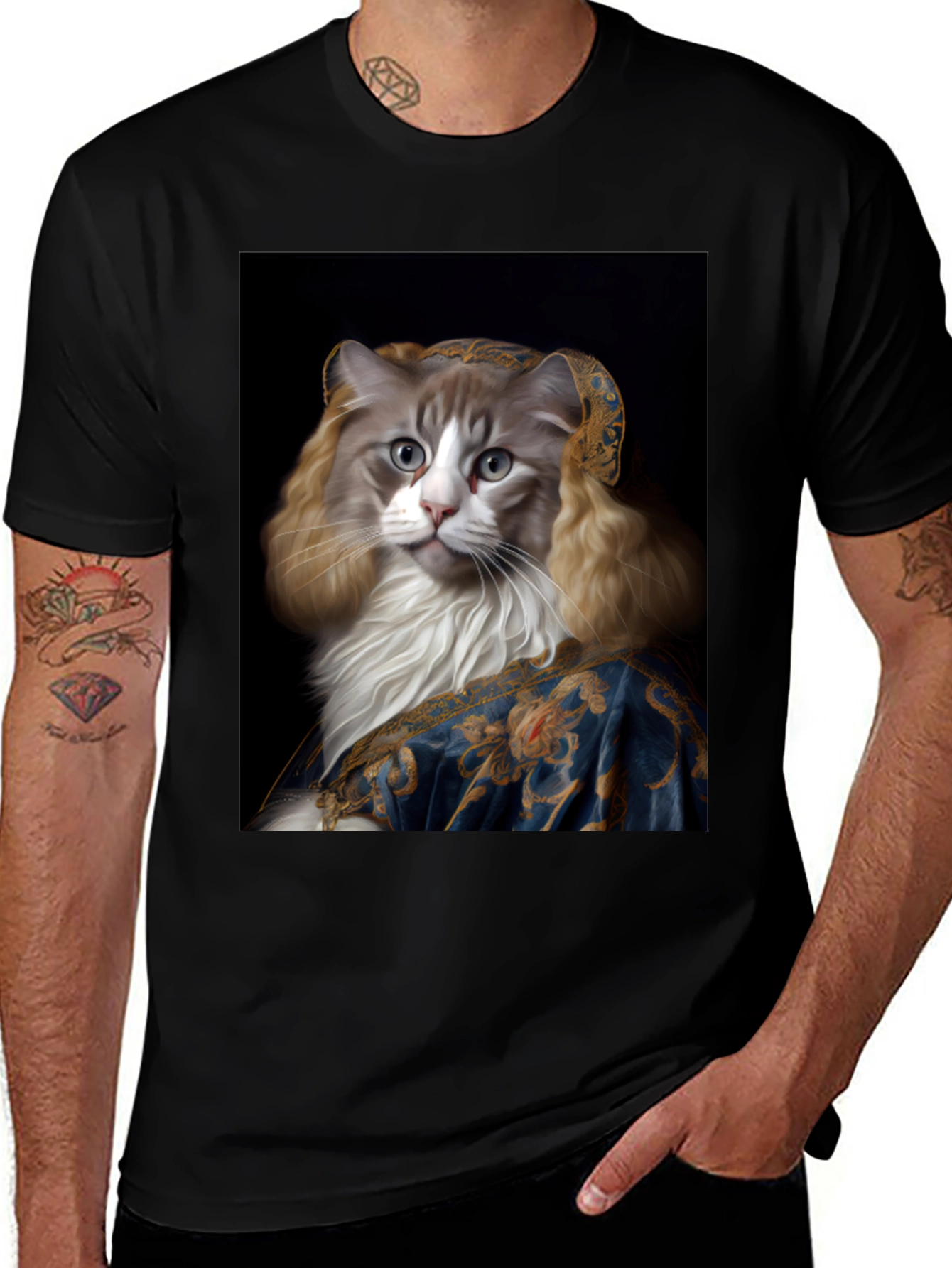 Variant 10 of Cat Renaissance Portrait T-Shirt