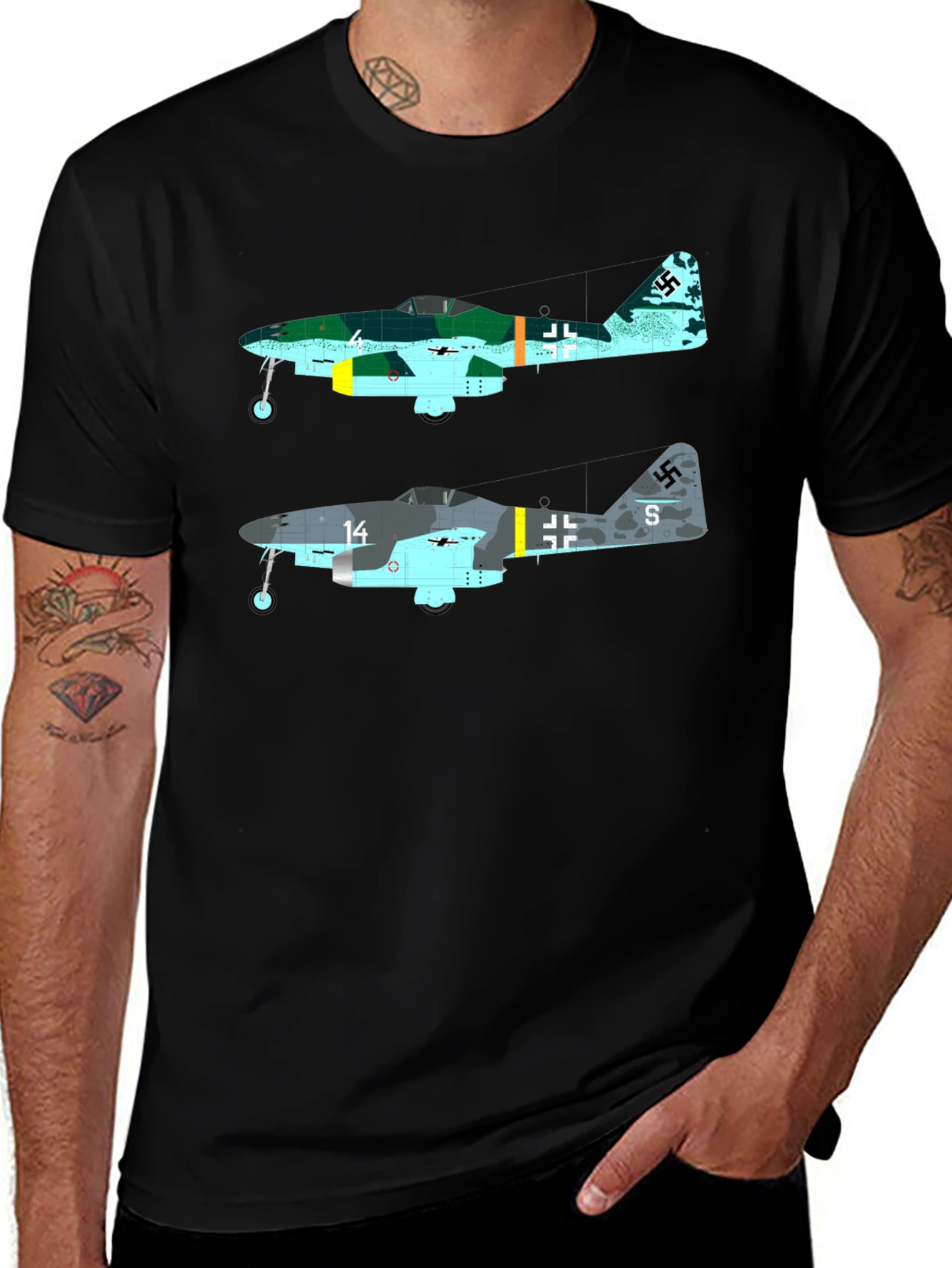 Me 262 Jet Fighter Graphic T-Shirt