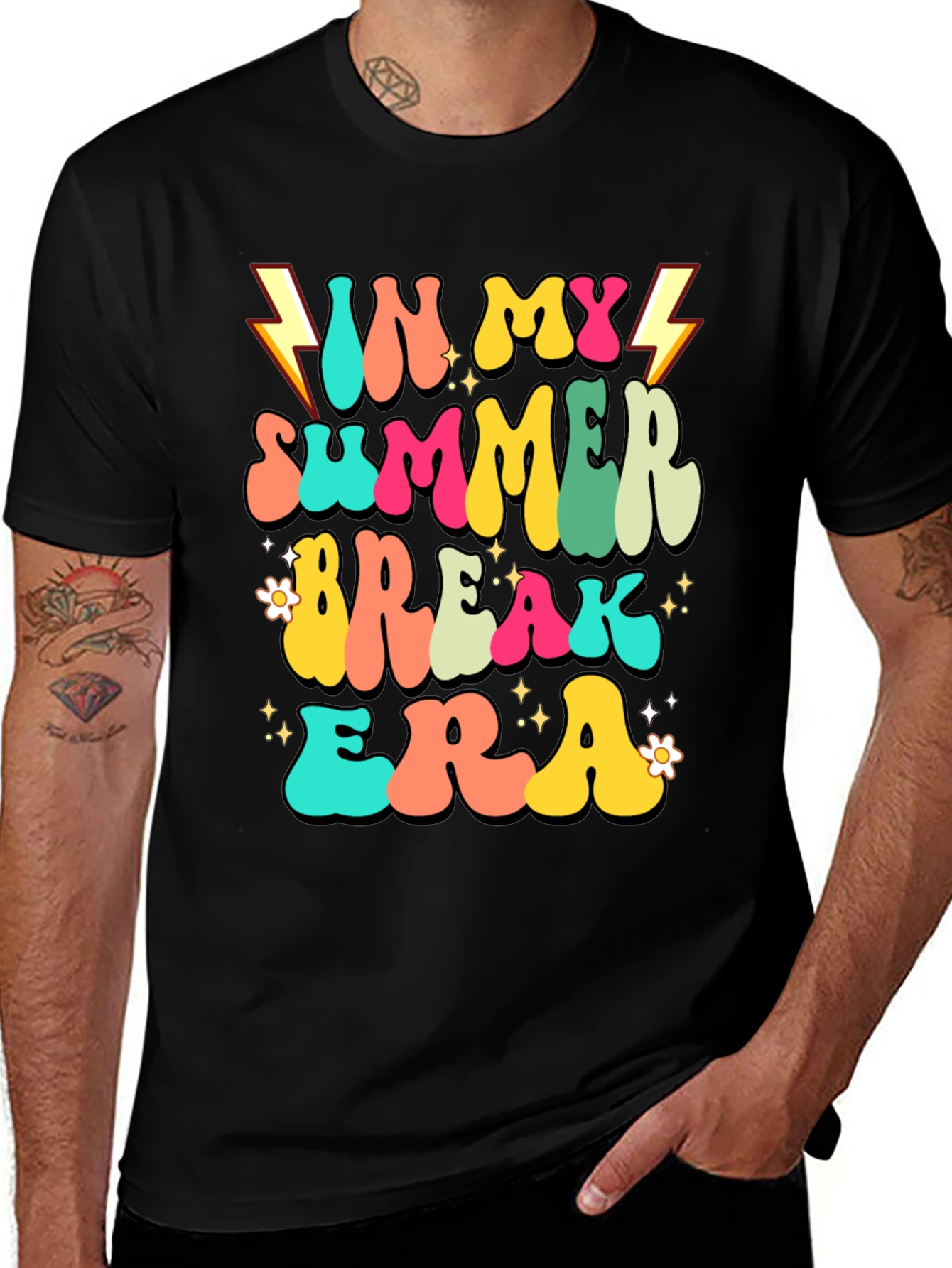 Variant 27 of Summer Break Era Black Graphic Tee