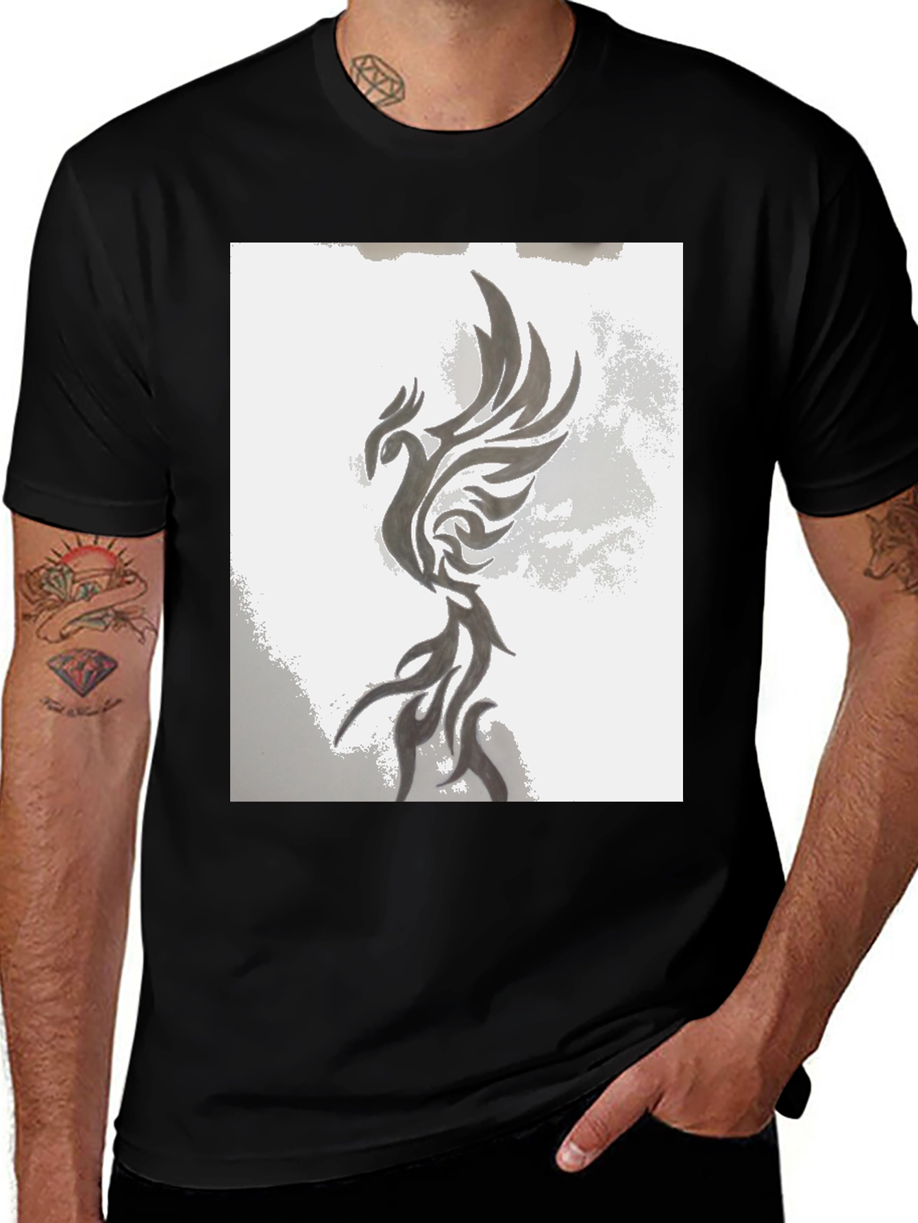 Black Phoenix Graphic Tee - Unique Design, Comfortable Fit main image