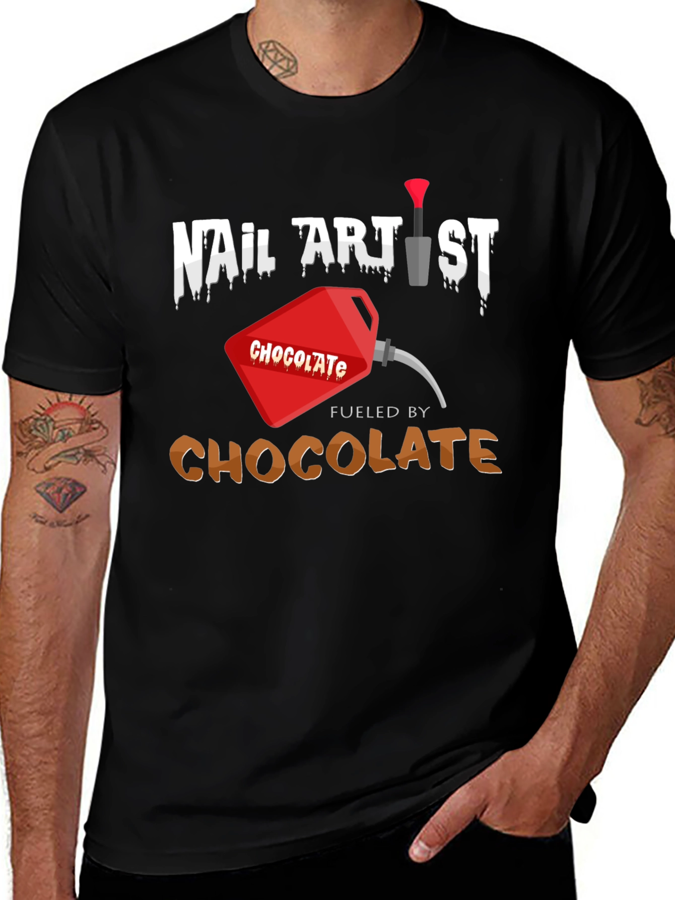 Nail Artist Fuelled By Chocolate T-Shirt