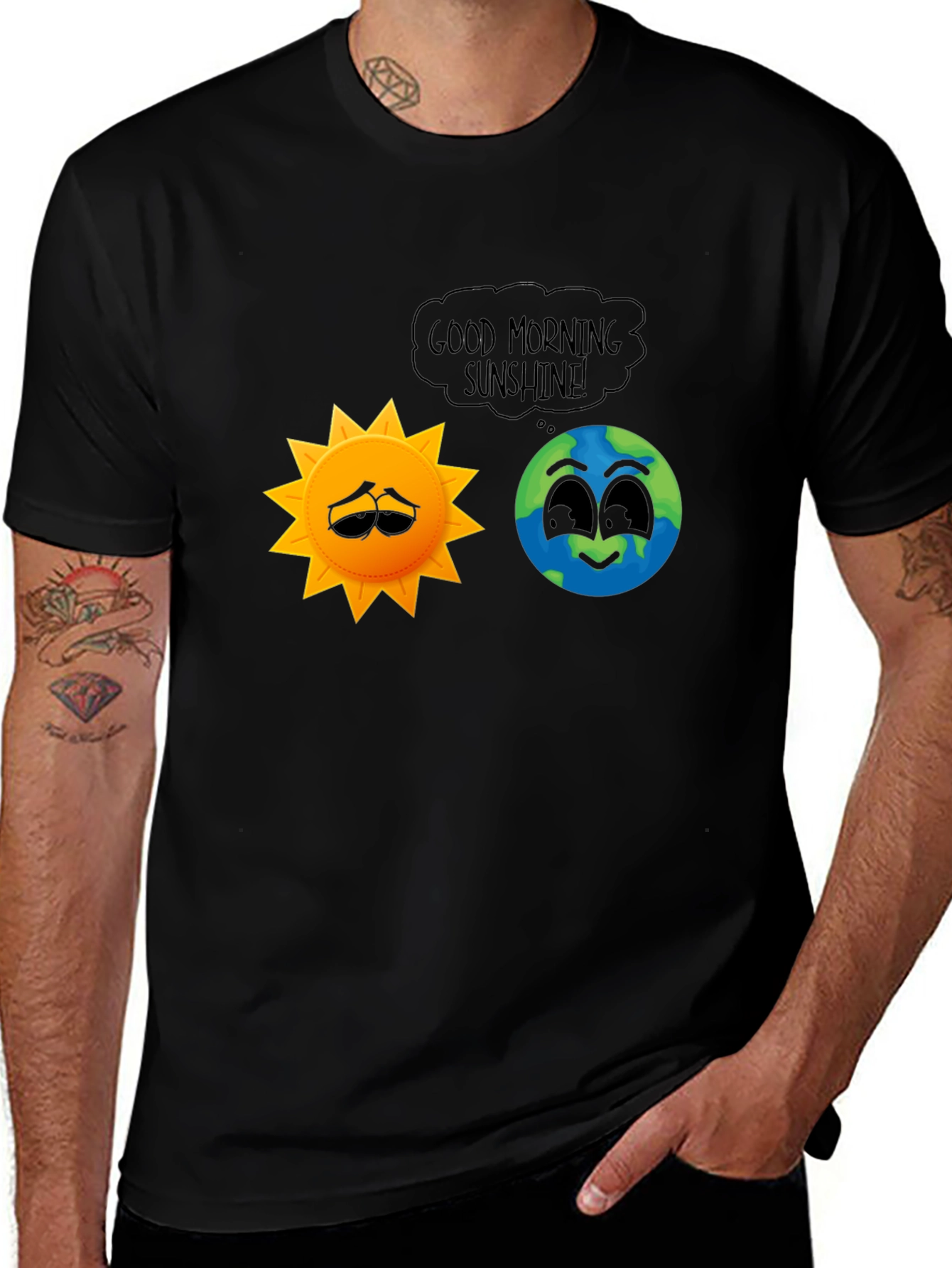 Black Good Morning Sunshine T-Shirt main image