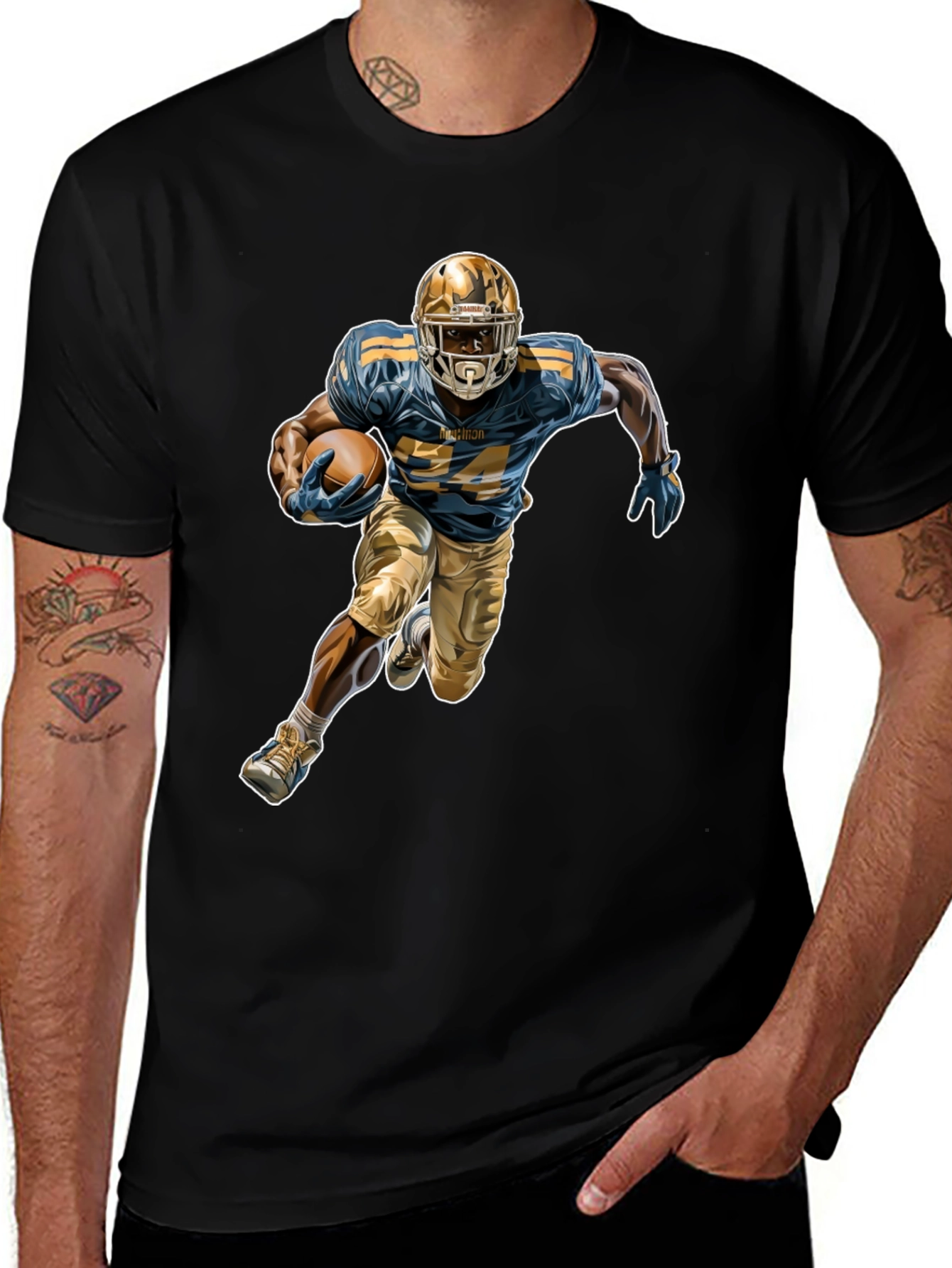 Variant 28 of Football Player Graphic Tee - Stylish Sportswear