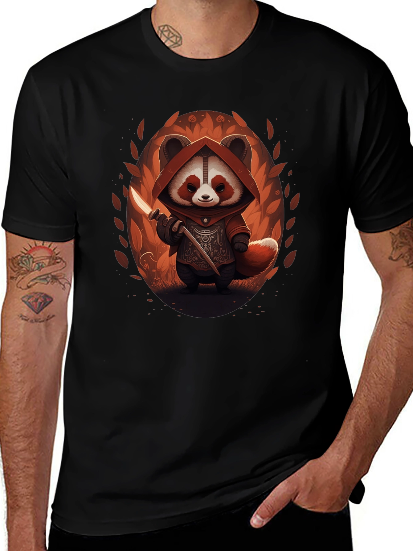 Variant 24 of Warrior Red Panda T-Shirt