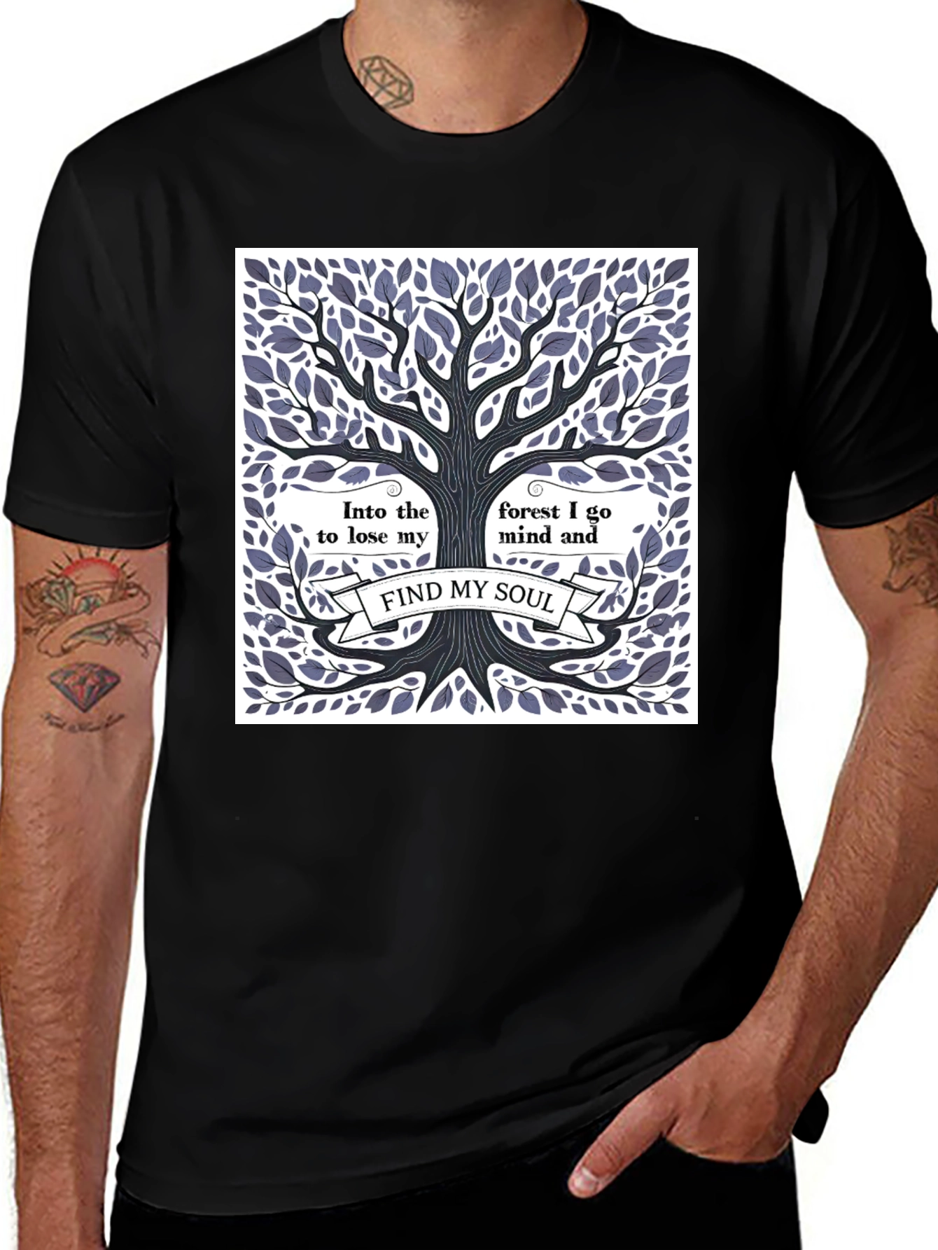 Variant 25 of Into the Forest Find My Soul Tree Graphic Tee
